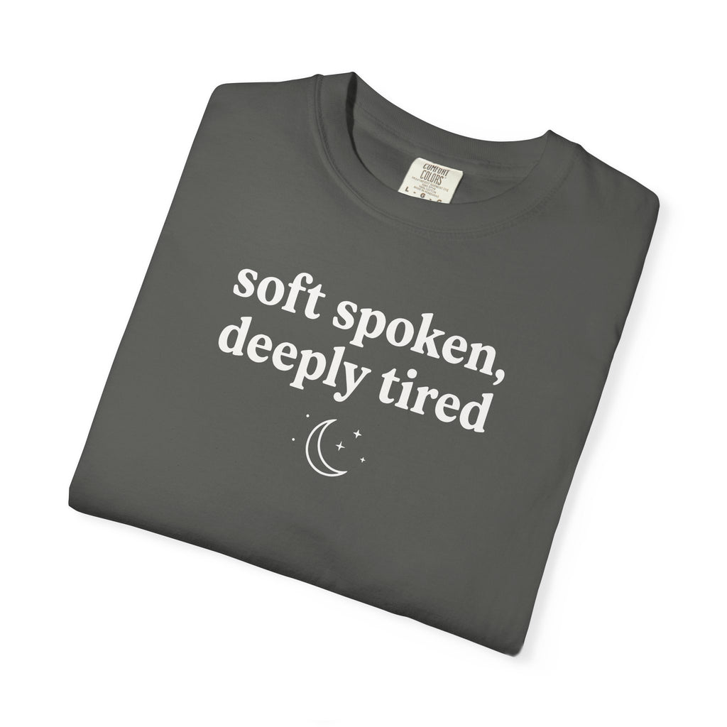 Soft Spoken Deeply Tired Moon T-shirt