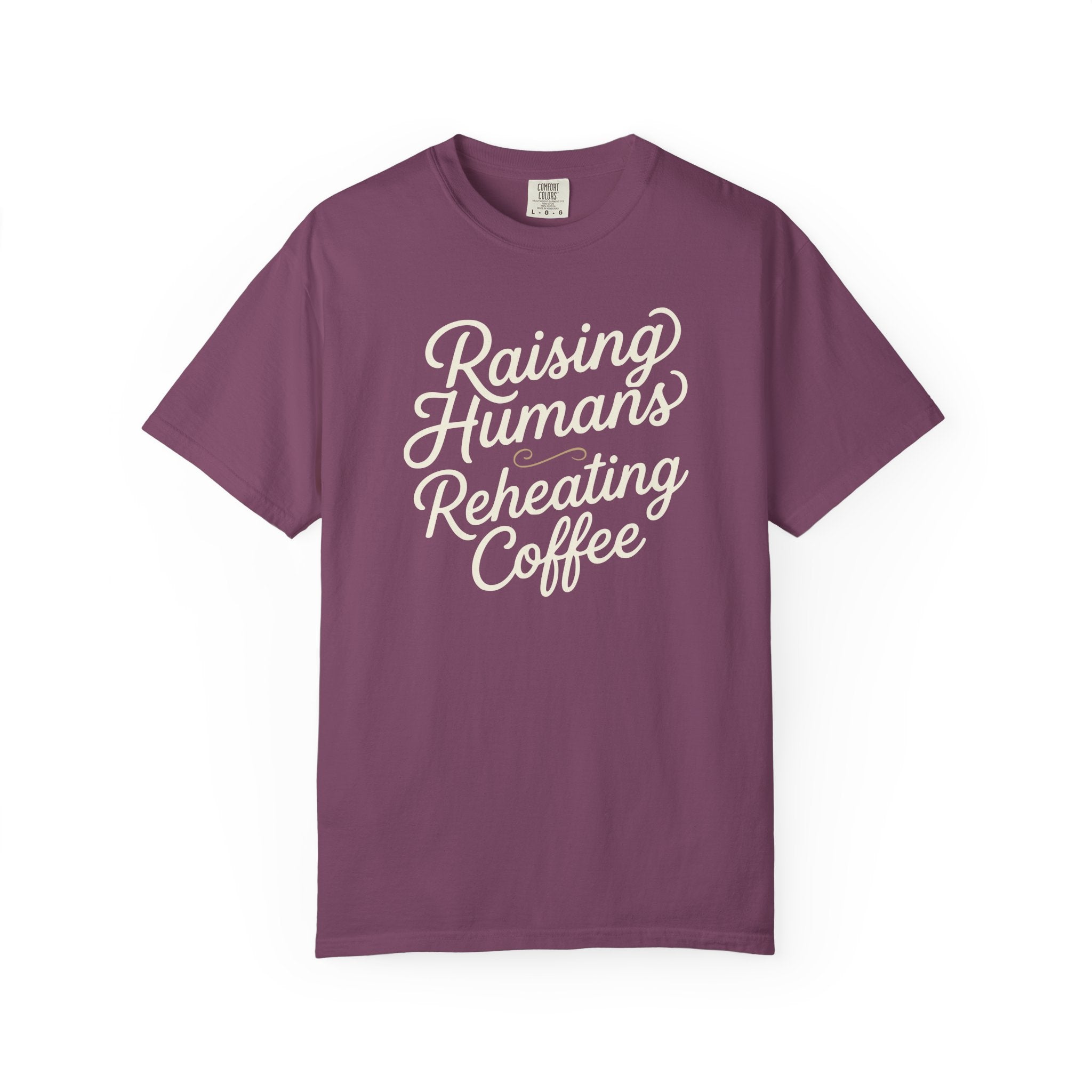 Raising Humans Reheating Coffee Curvy T-shirt
