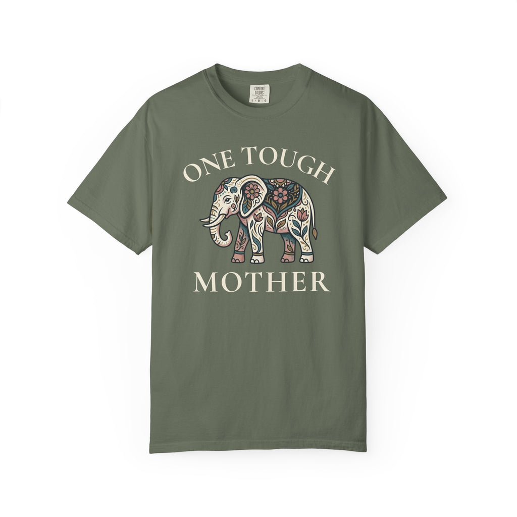One Tough Mother Floral Elephant T-shirt