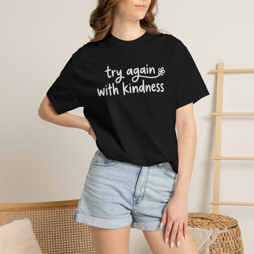 Try Again With Kindness Flower T-shirt