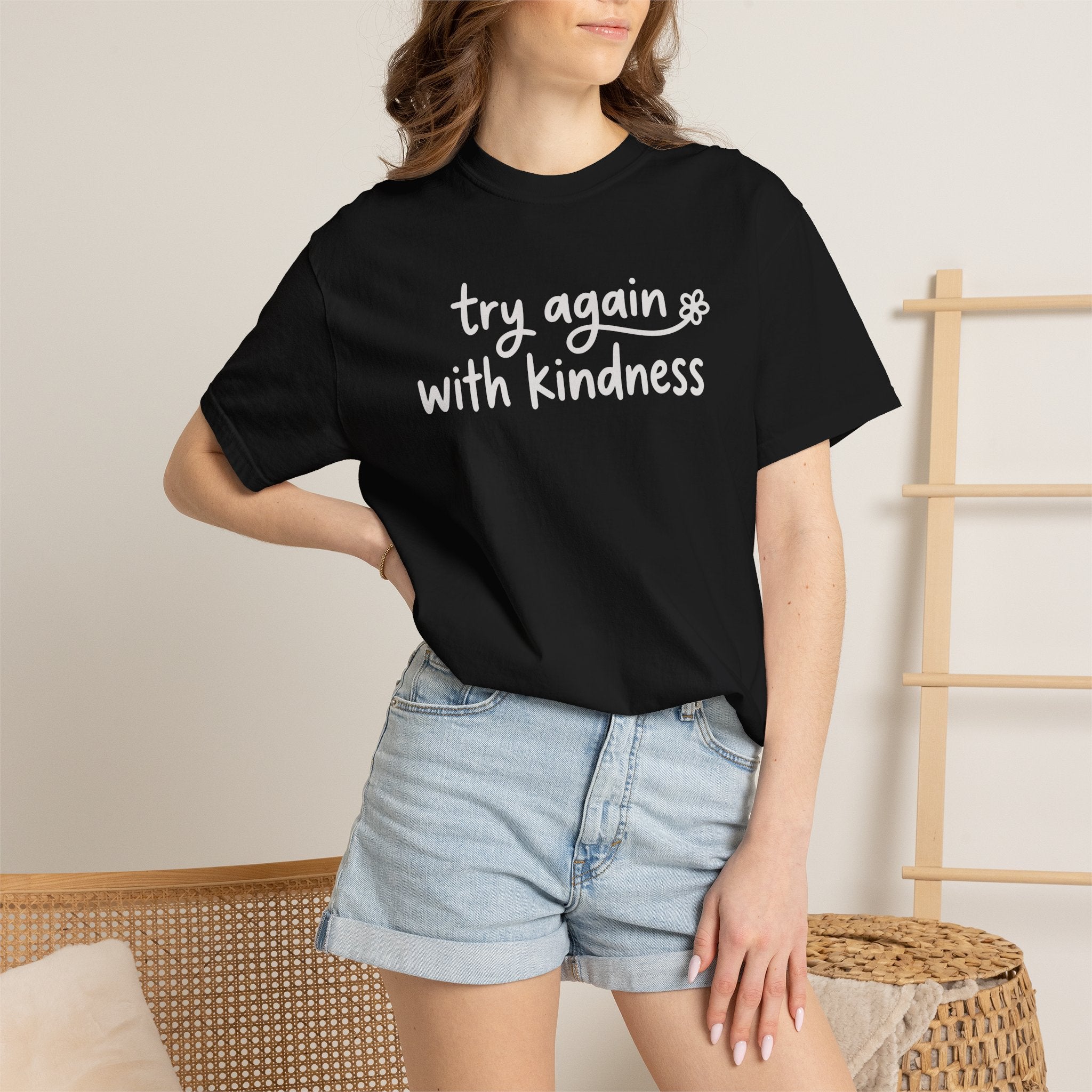 Try Again With Kindness Flower T-shirt