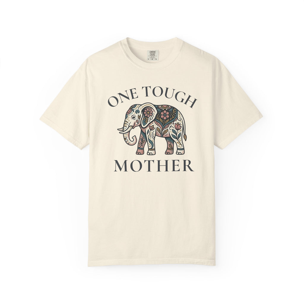 One Tough Mother Floral Elephant T-shirt