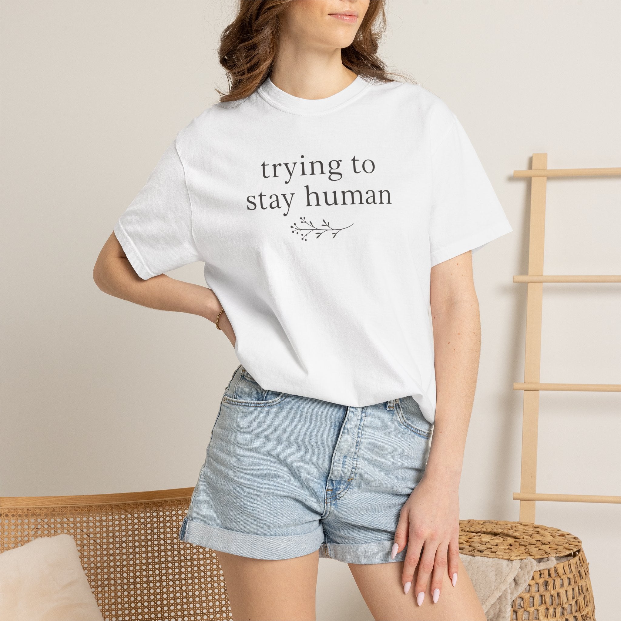 Trying to Stay Human Sprig T-shirt