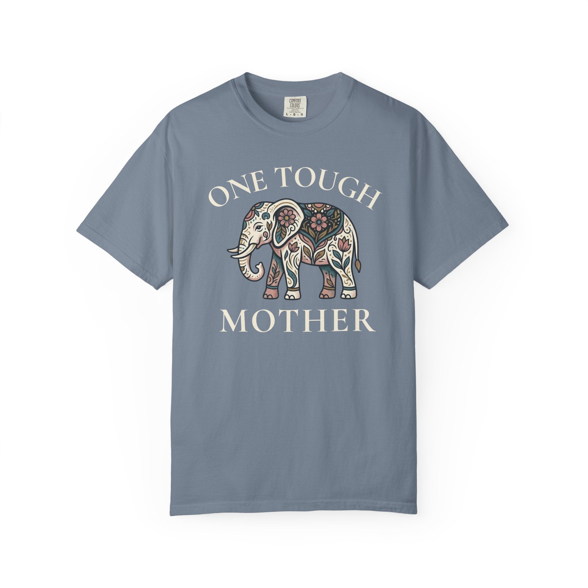 One Tough Mother Floral Elephant T-shirt