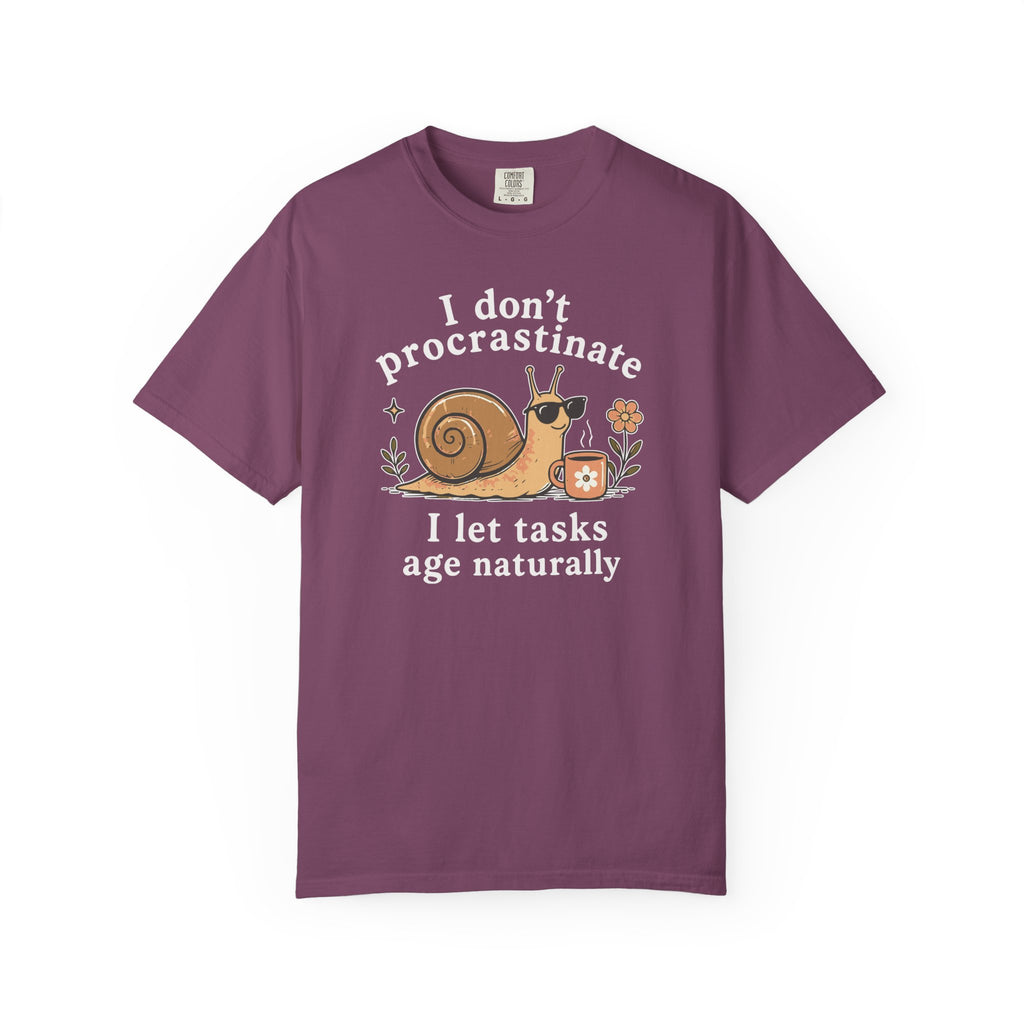 I Don't Procrastinate I Let Tasks Age Naturally Snail T-shirt