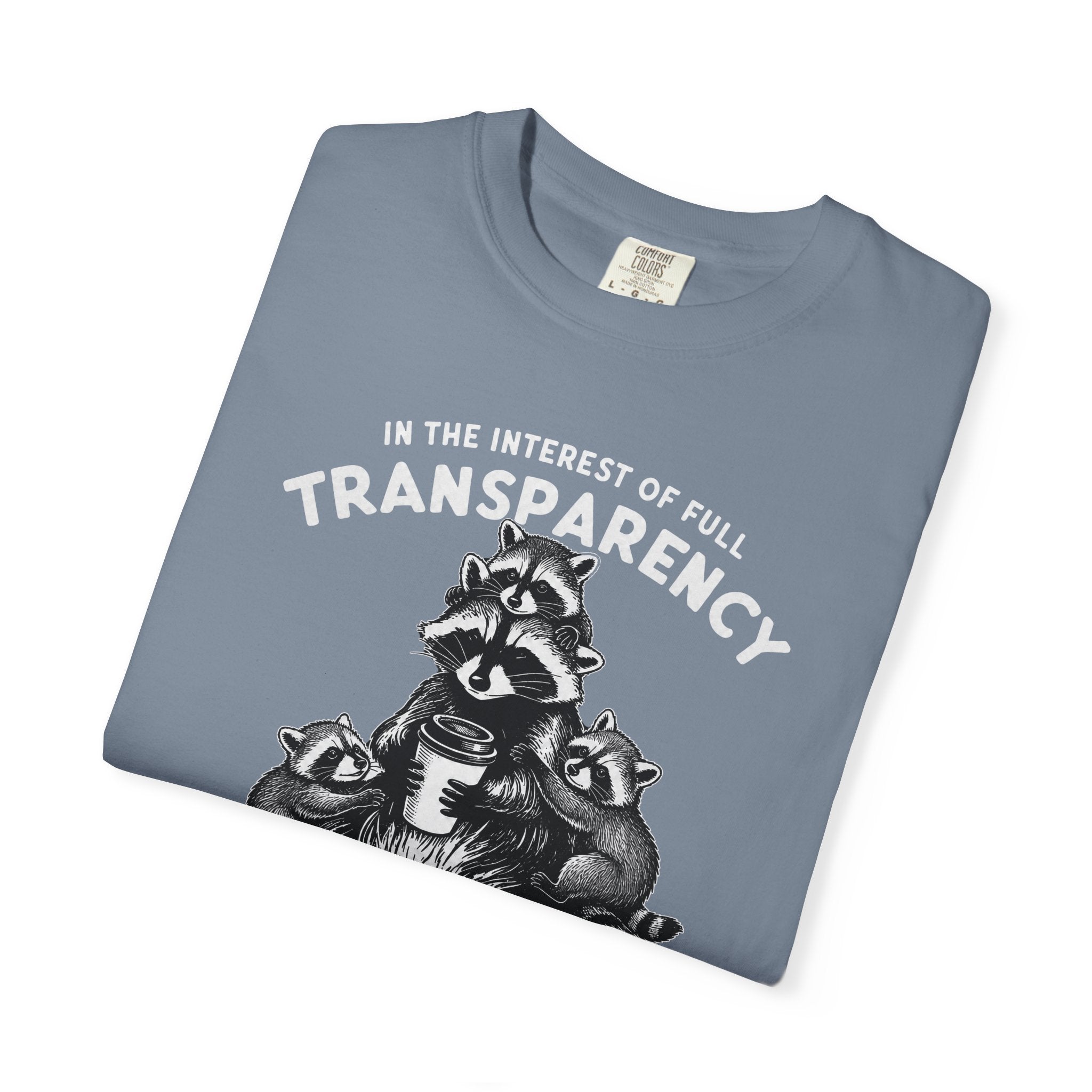 Things are in Fact Not Hunky-Dory Raccoon T-shirt