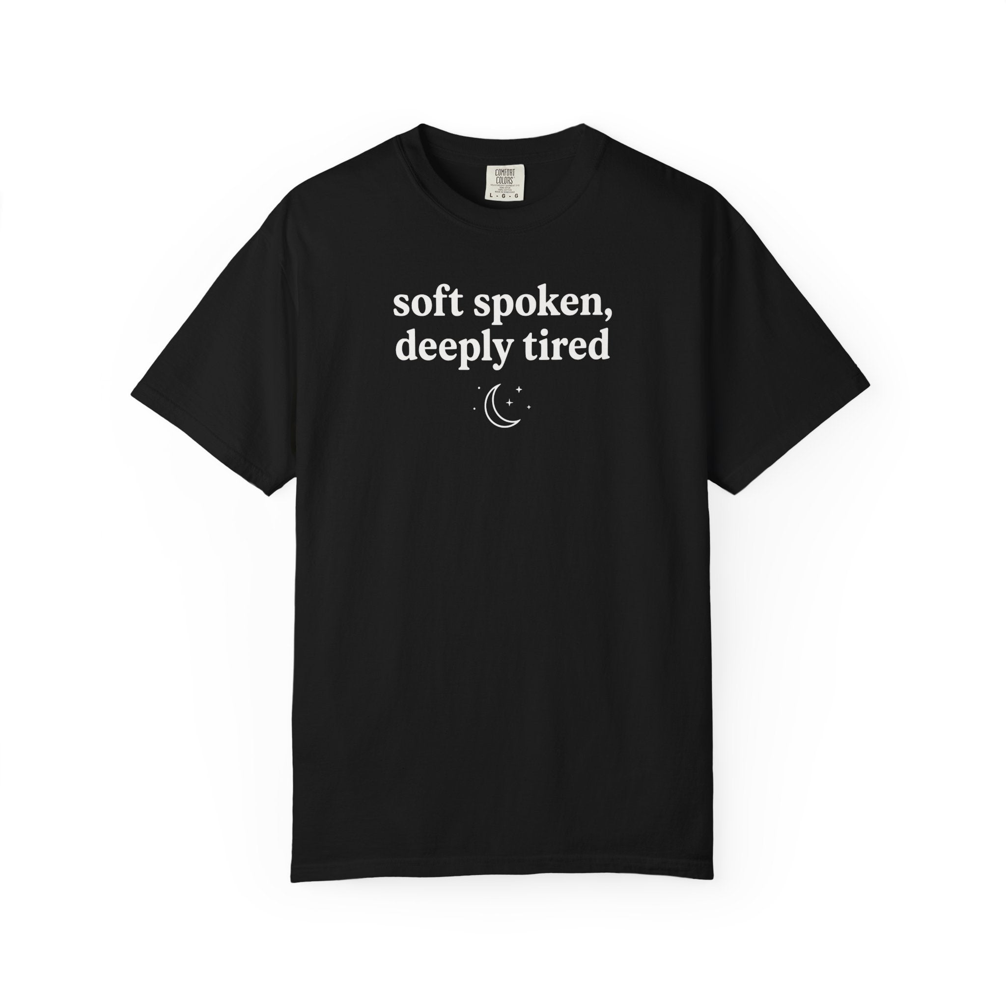 Soft Spoken Deeply Tired Moon T-shirt
