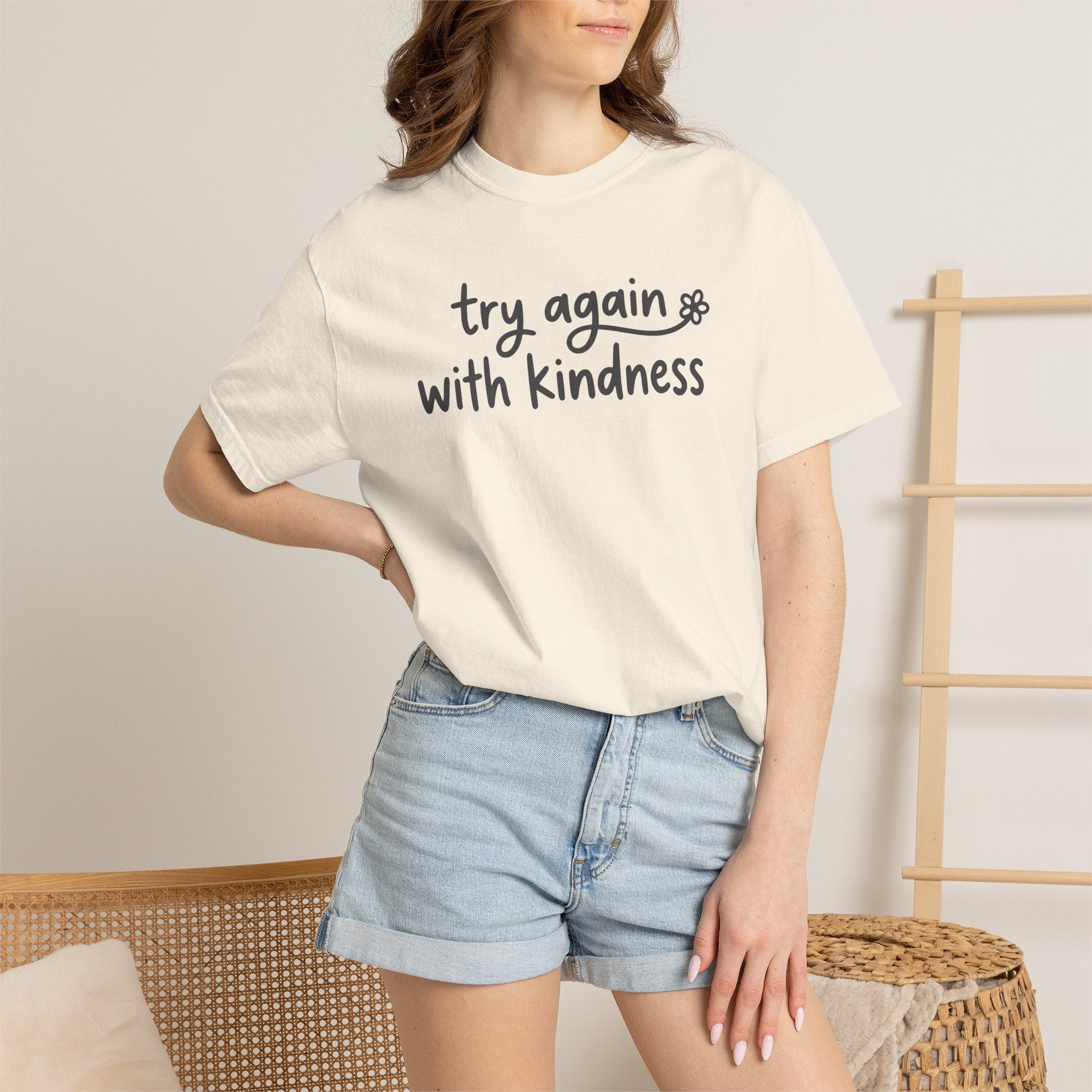 Try Again With Kindness Flower T-shirt