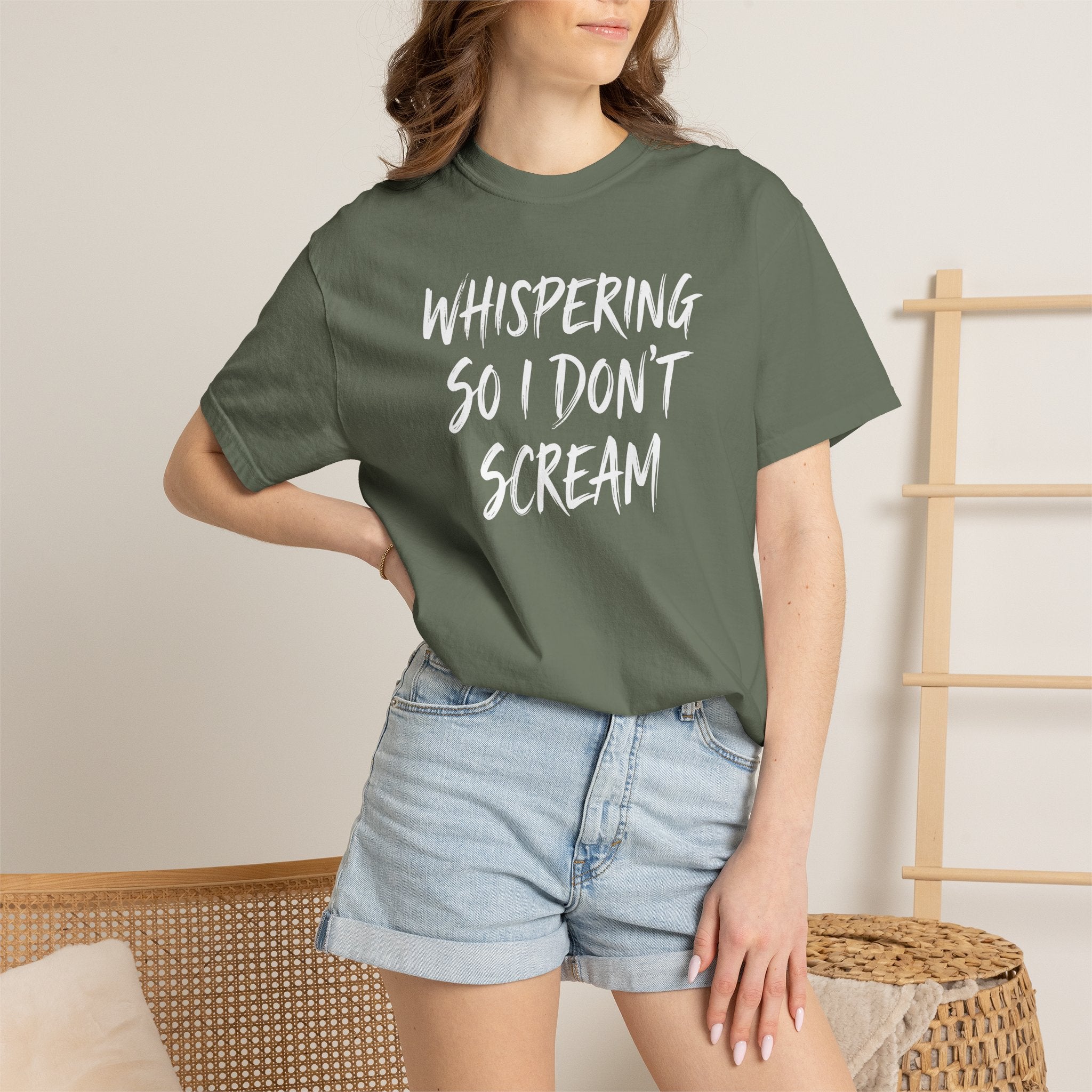 Whispering So I Don't Scream Brush T-shirt T-shirt