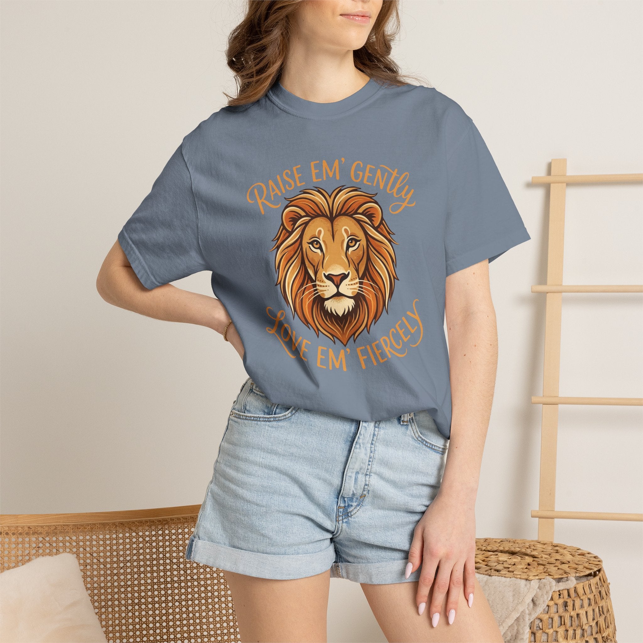 Raise Em' Gently Love Em' Fiercely Lion T-shirt