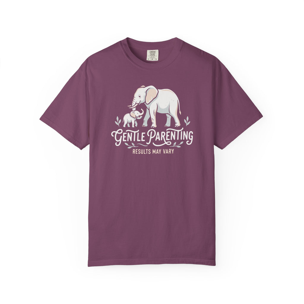 Gentle Parenting Results May Vary Elephants T-shirt