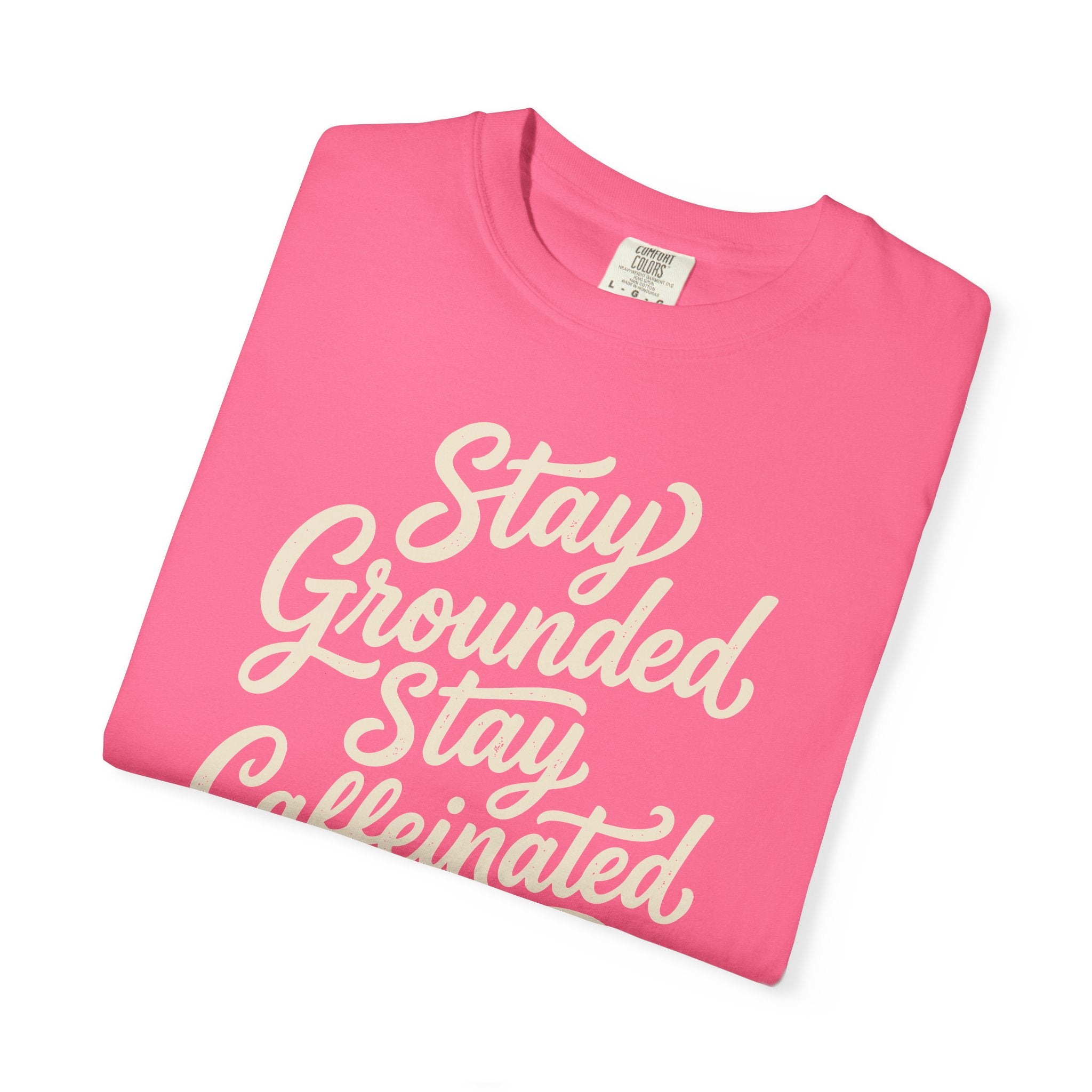Stay Grounded Stay Caffeinated Curvy T-shirt