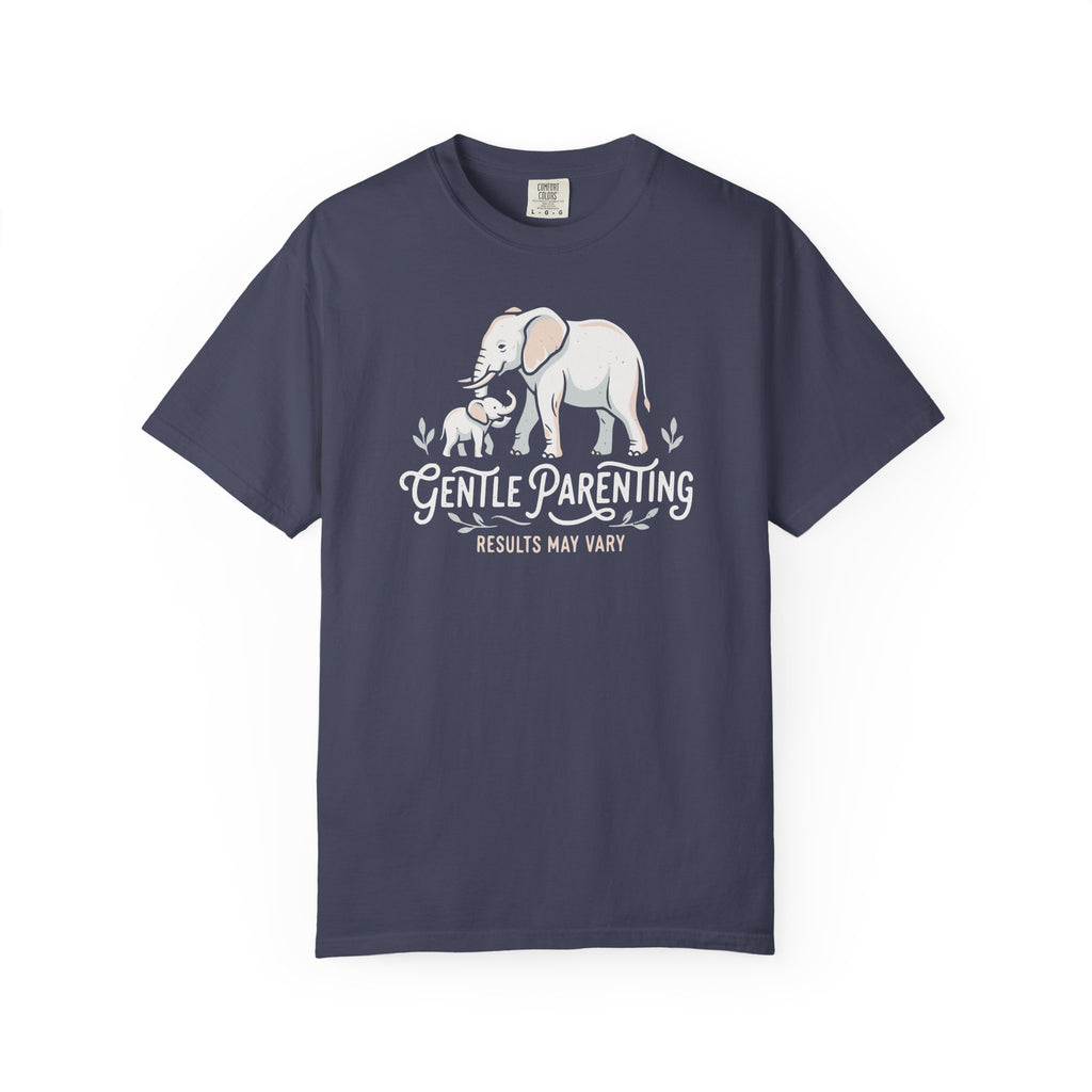 Gentle Parenting Results May Vary Elephants T-shirt