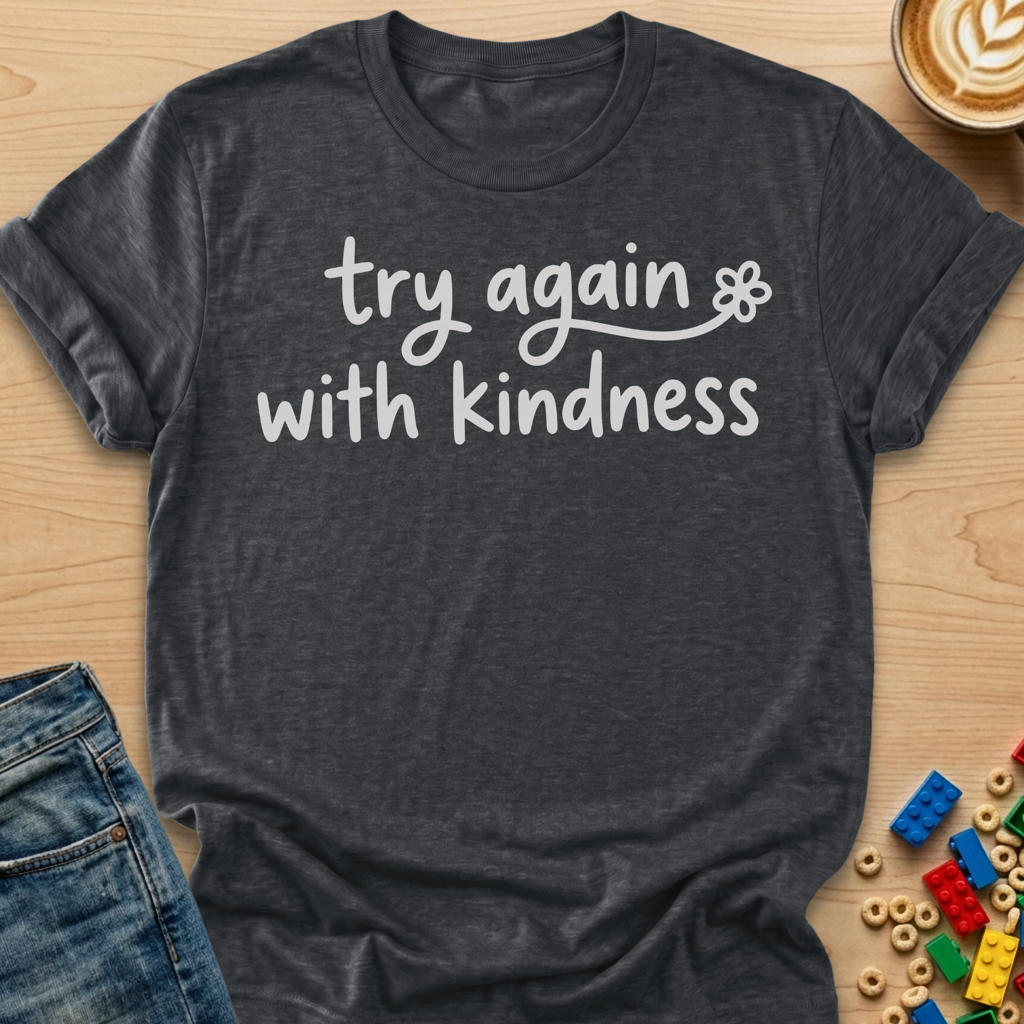 Try Again With Kindness Flower T-Shirt