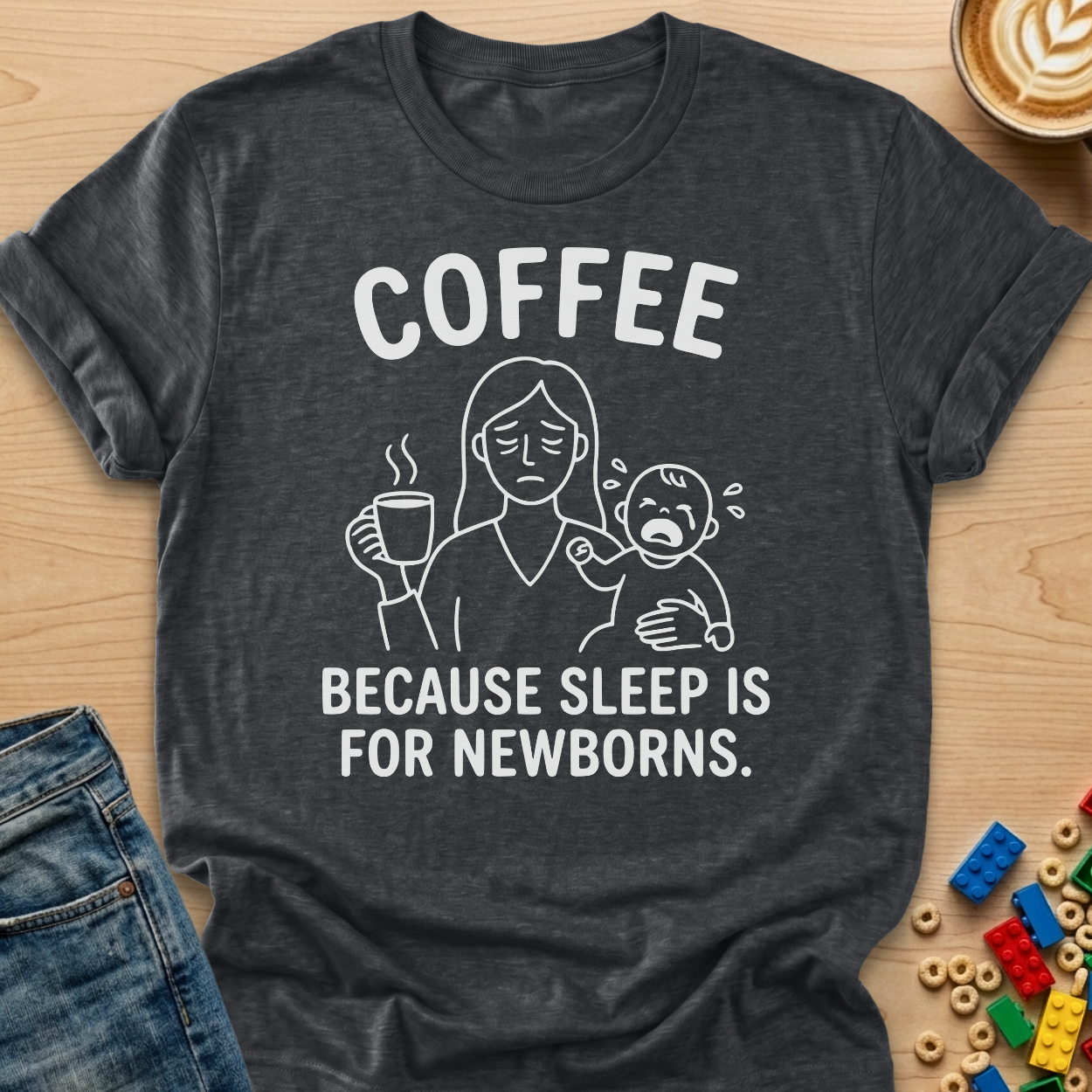 Coffee Because Sleep is for Newborns T-shirt