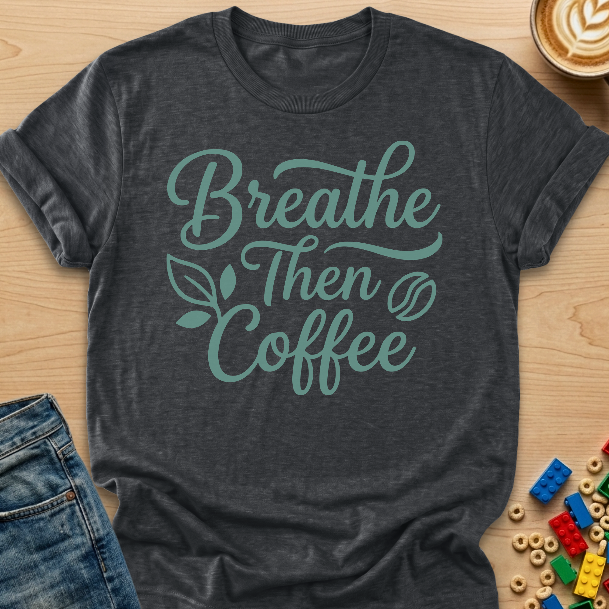 Breathe Then Coffee Bean T-shirt