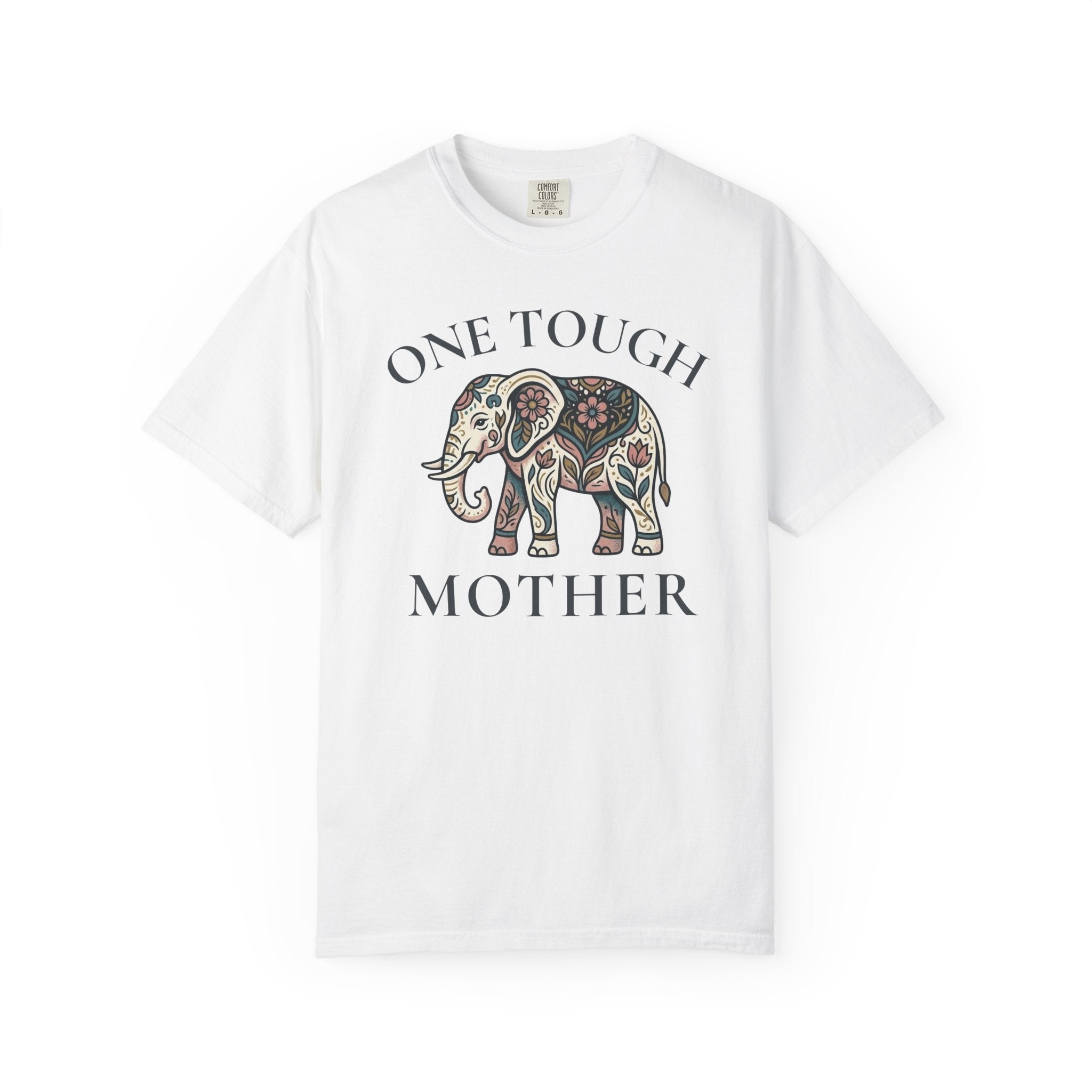 One Tough Mother Floral Elephant T-shirt