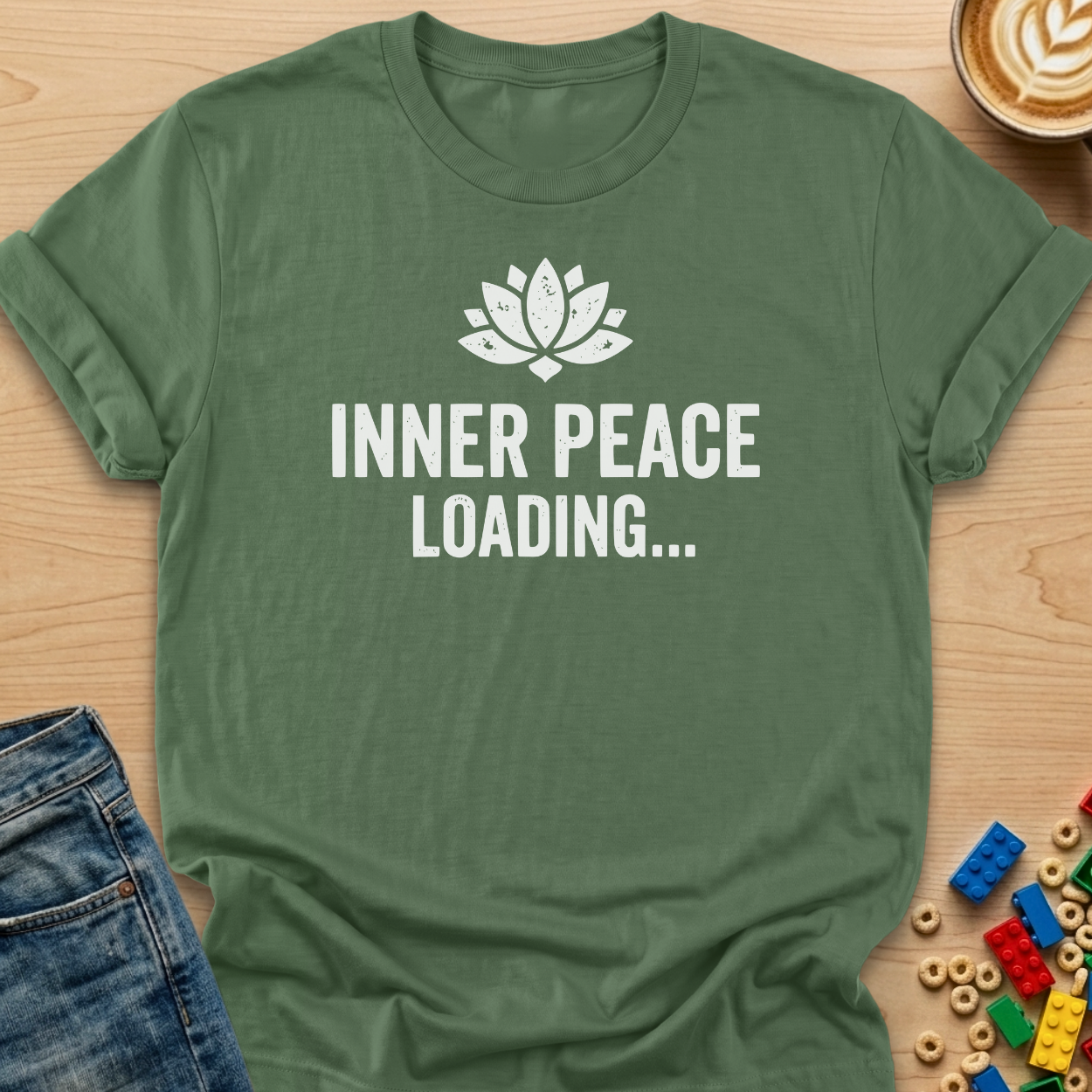 Inner Peace Loading Lotus Distressed T-shirt