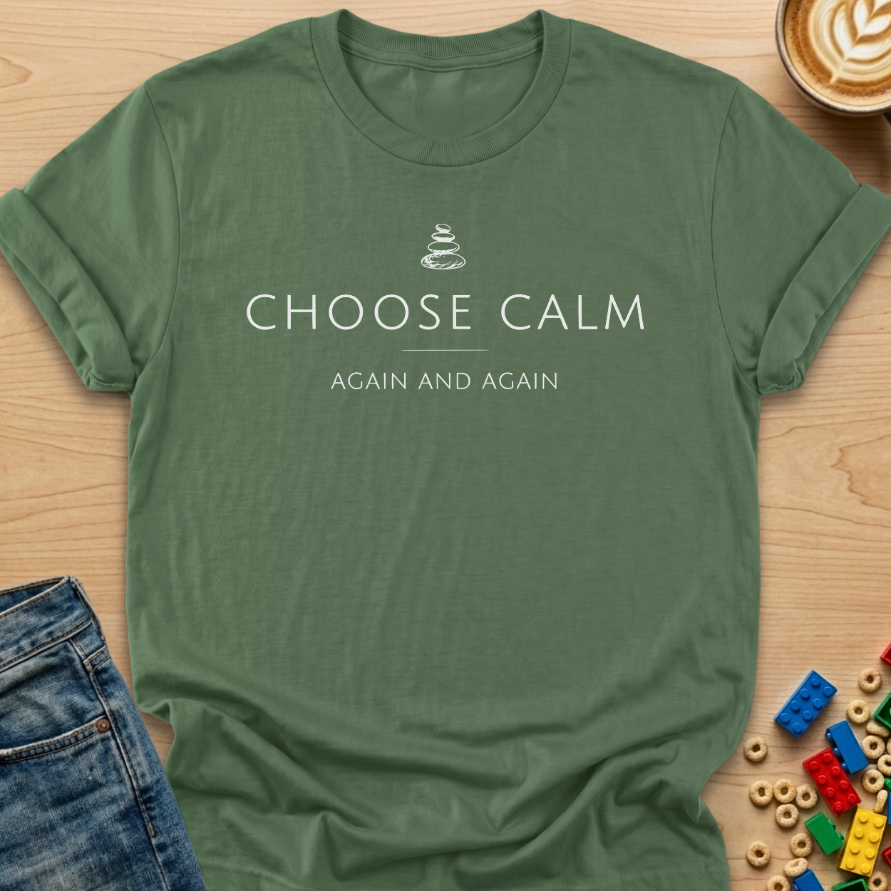 Choose Calm Again and Again Rocks T-shirt