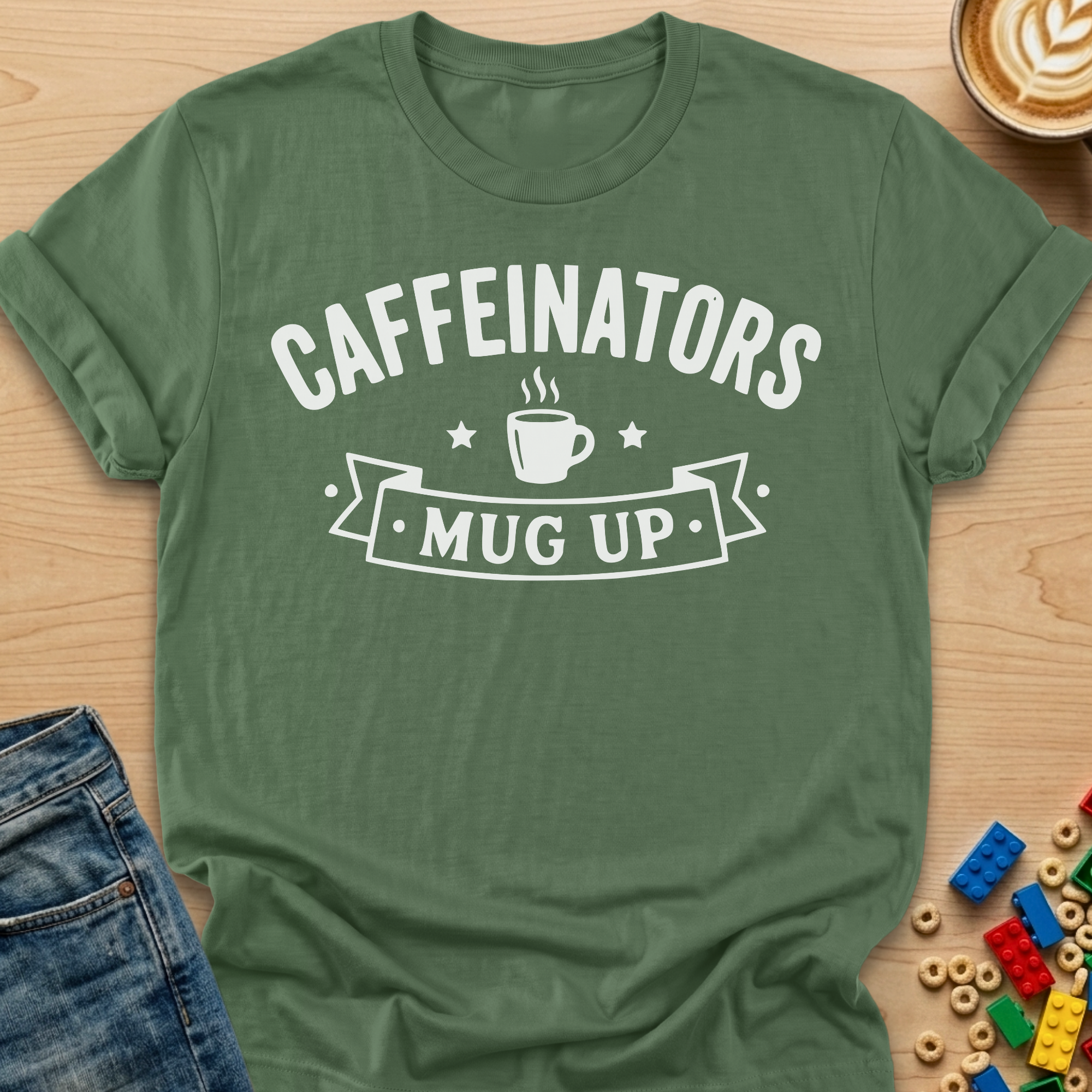 Caffeinators Mug Up Banner T-Shirt