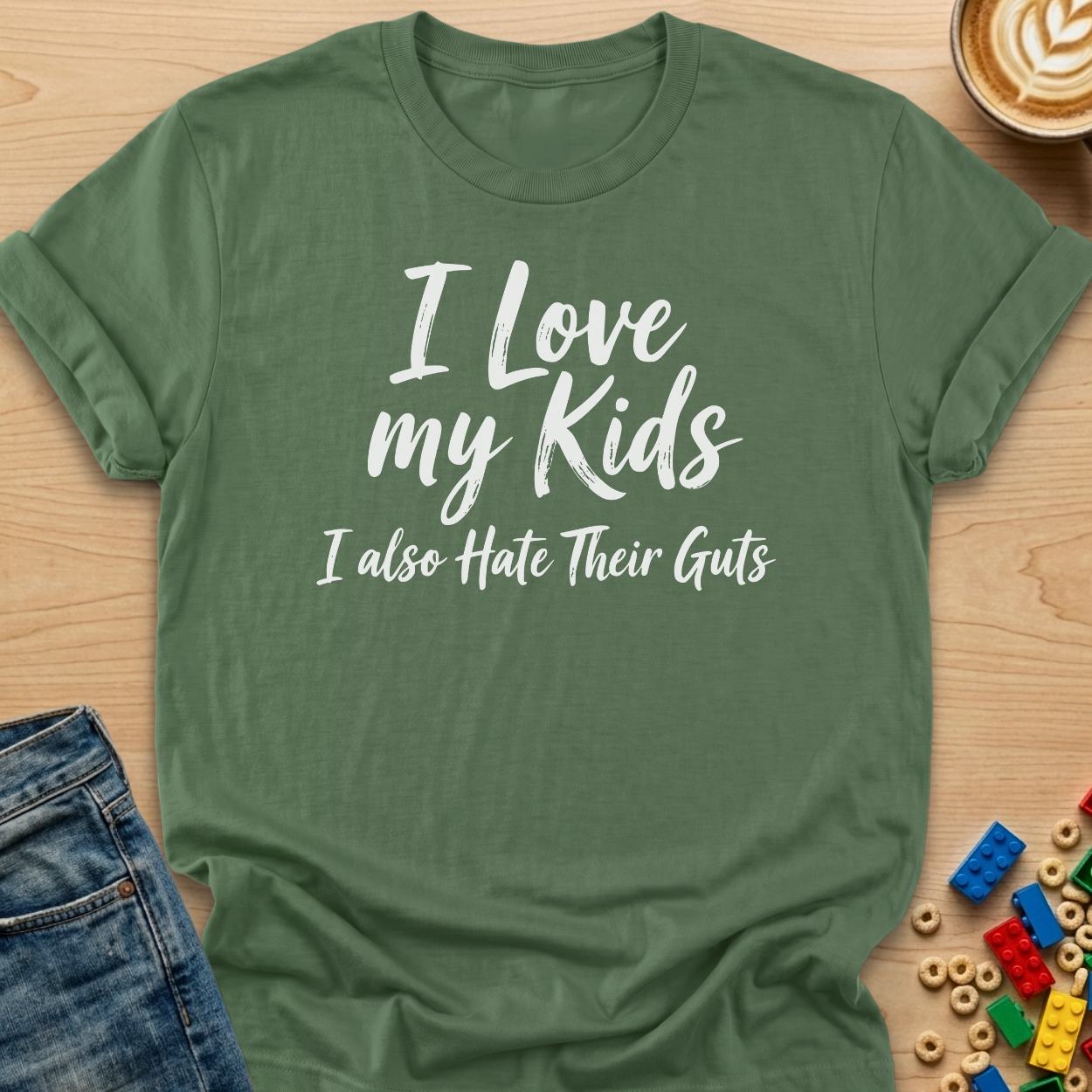 I Love My Kids... I Also Hate Their Guts Brush T-Shirt