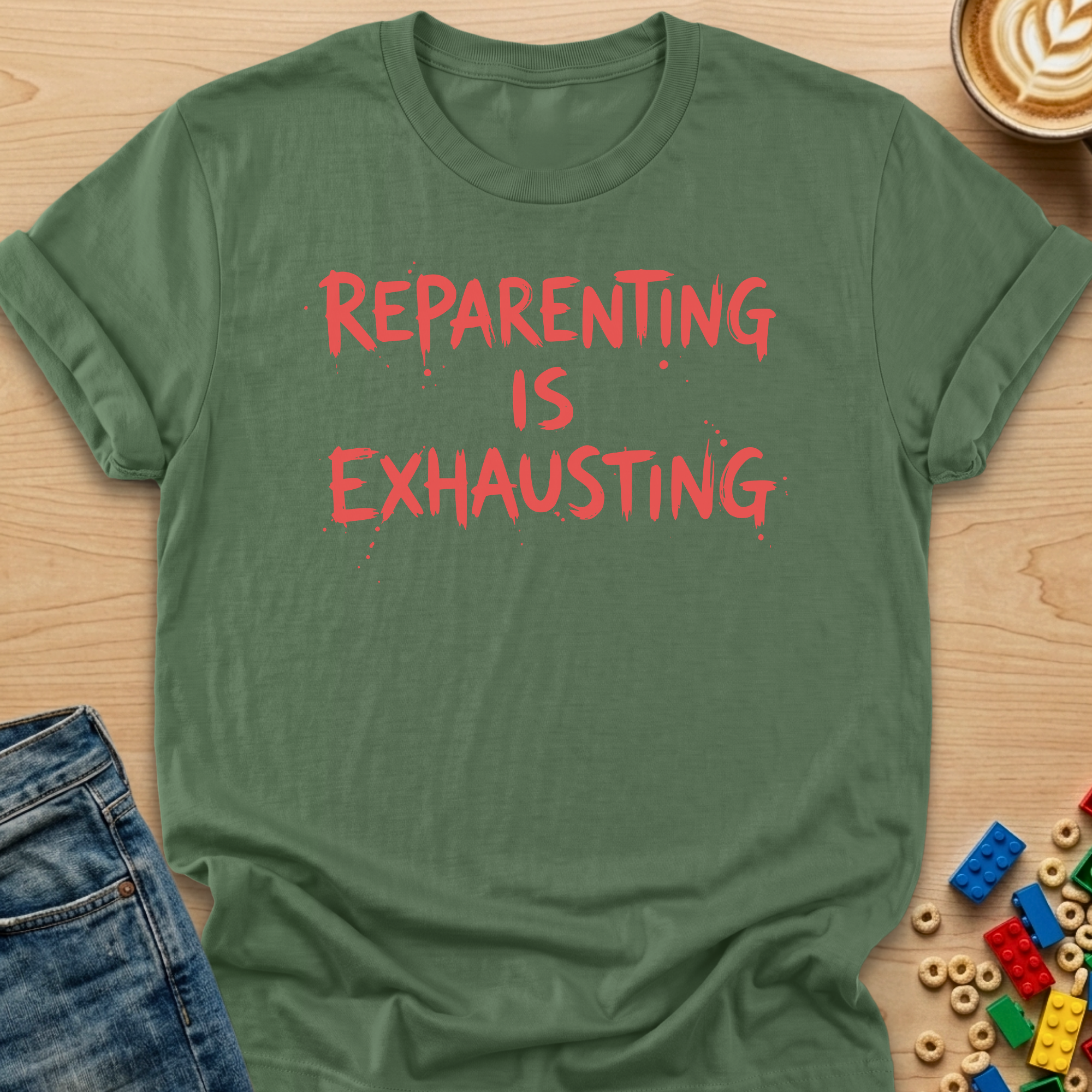 Reparenting is Exhausting Graffiti T-Shirt