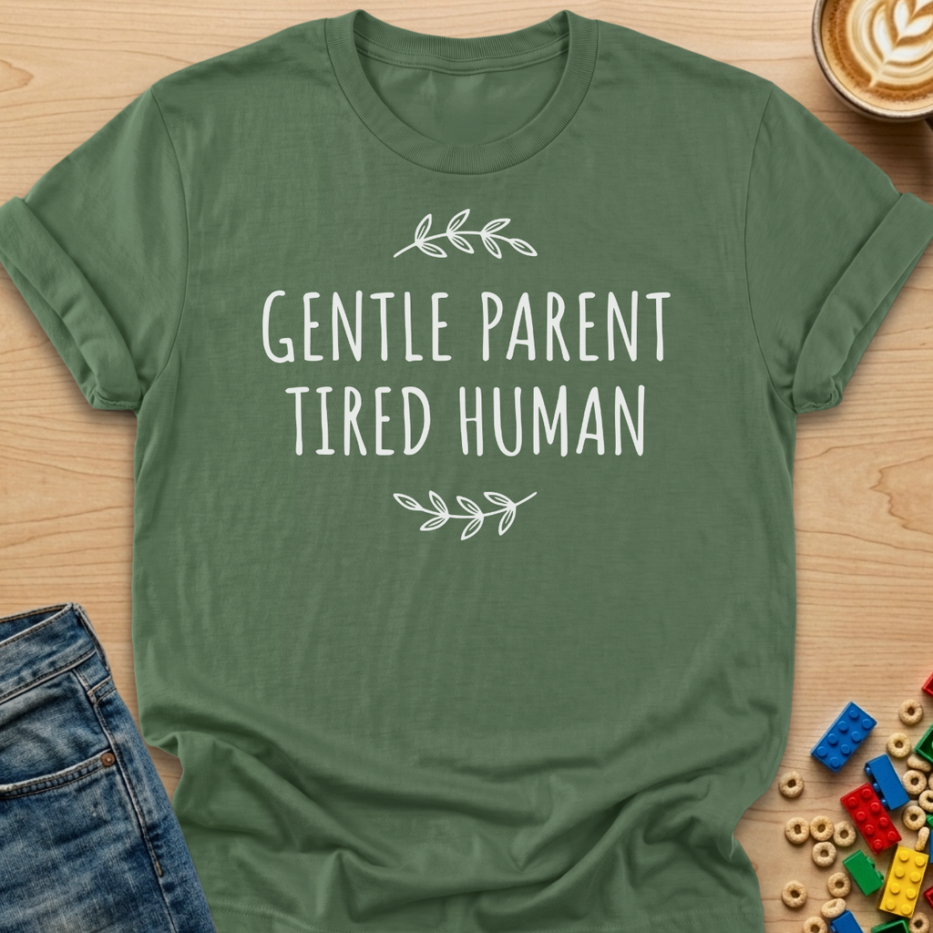 Gentle Parent Tired Human Leaves T-shirt