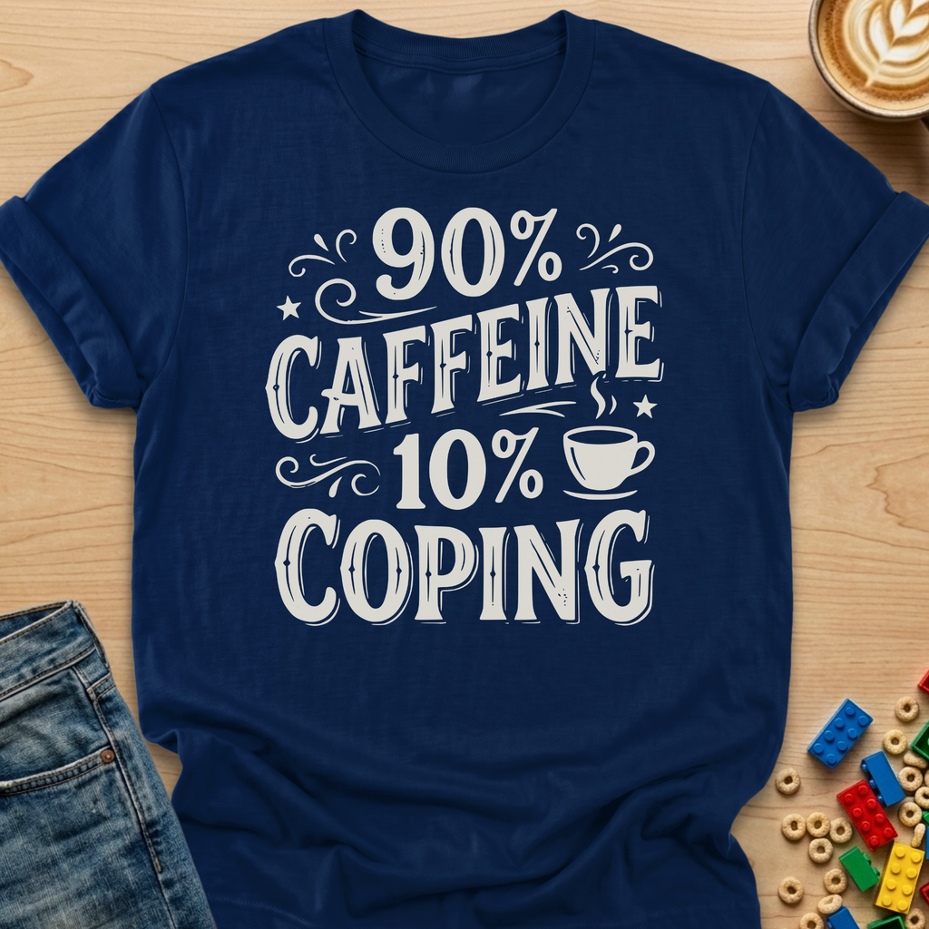 90% Caffeine 10% Coping Vintage T-Shirt