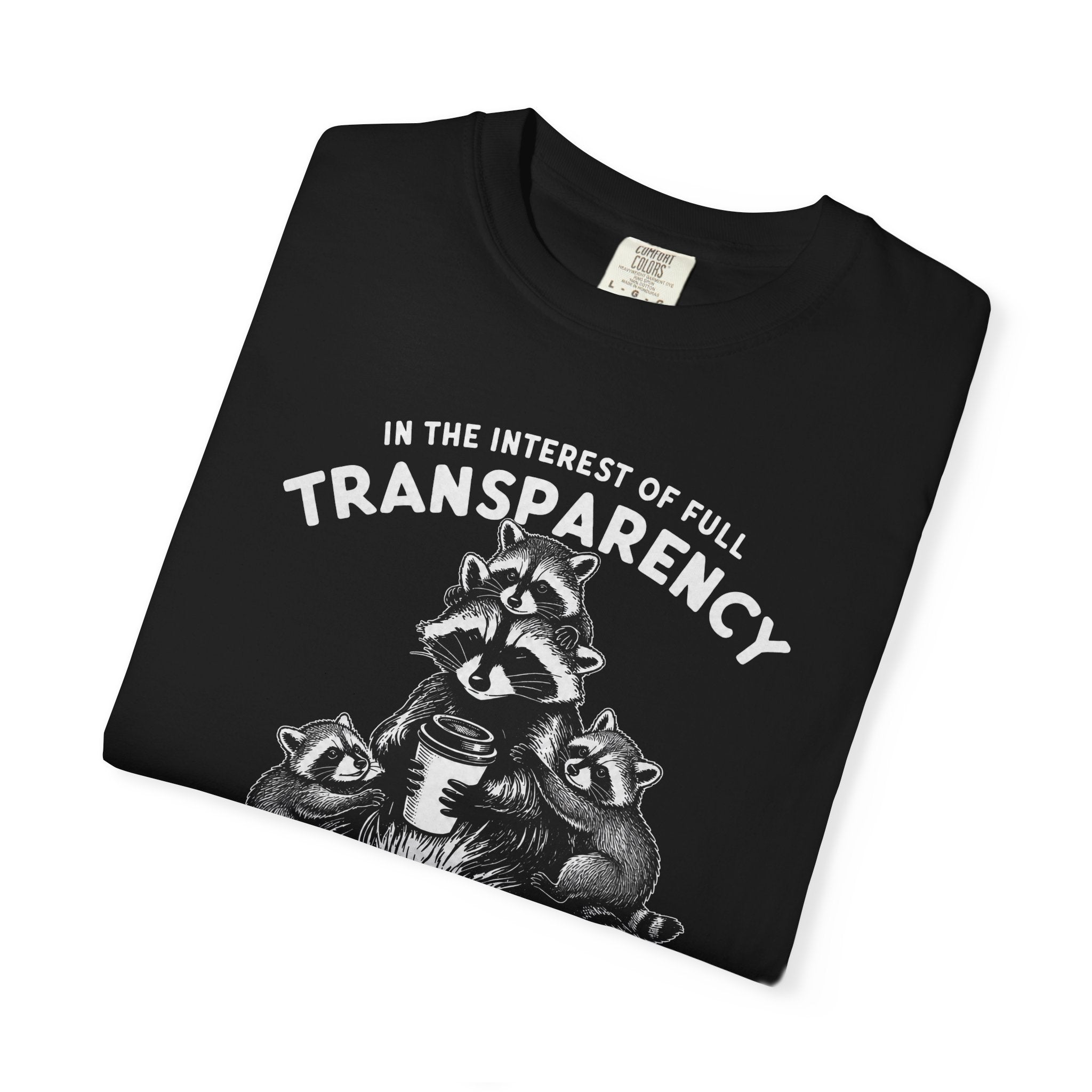 Things are in Fact Not Hunky-Dory Raccoon T-shirt