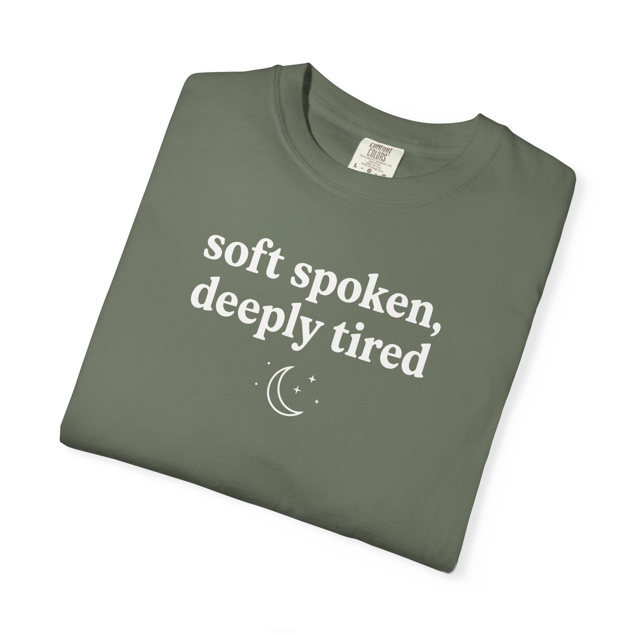 Soft Spoken Deeply Tired Moon T-shirt