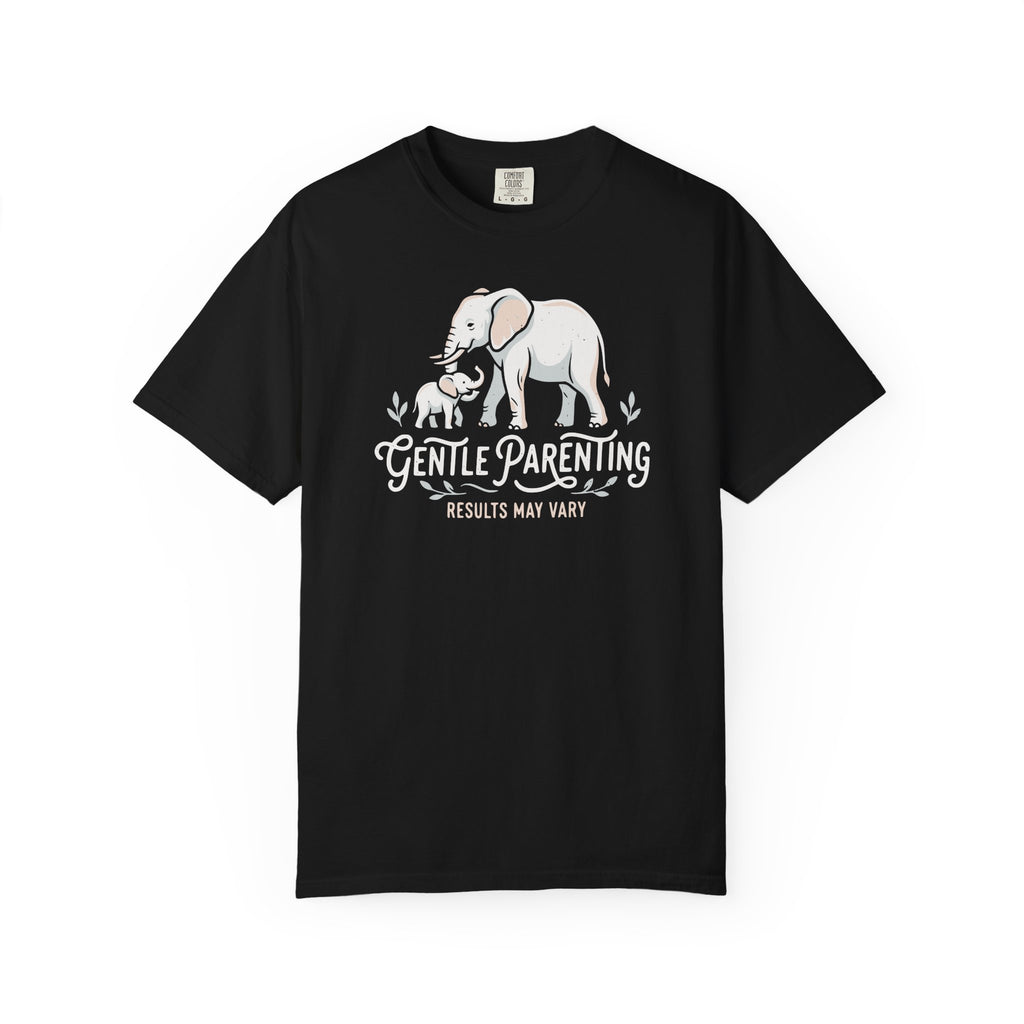 Gentle Parenting Results May Vary Elephants T-shirt