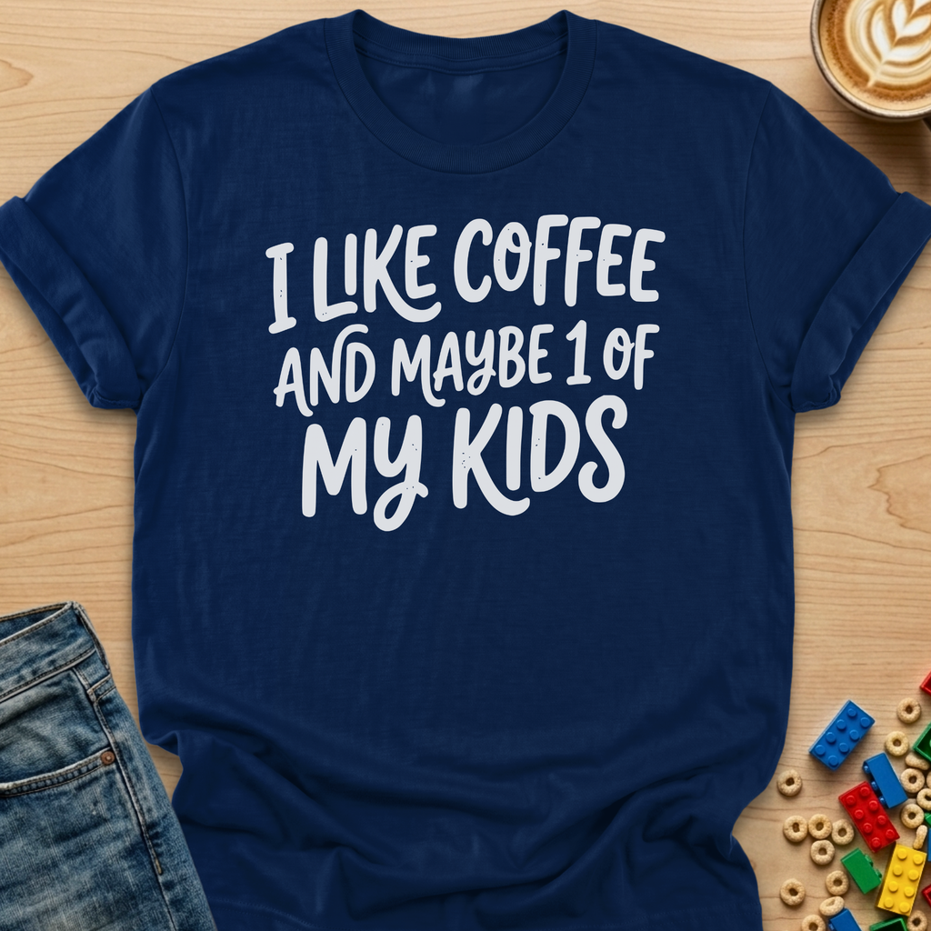 I Like Coffee and Maybe 1 of My Kids T-shirt