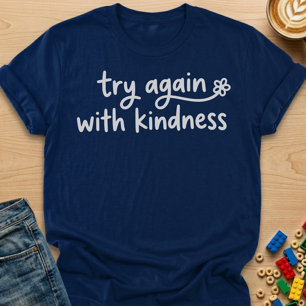 Try Again With Kindness Flower T-Shirt