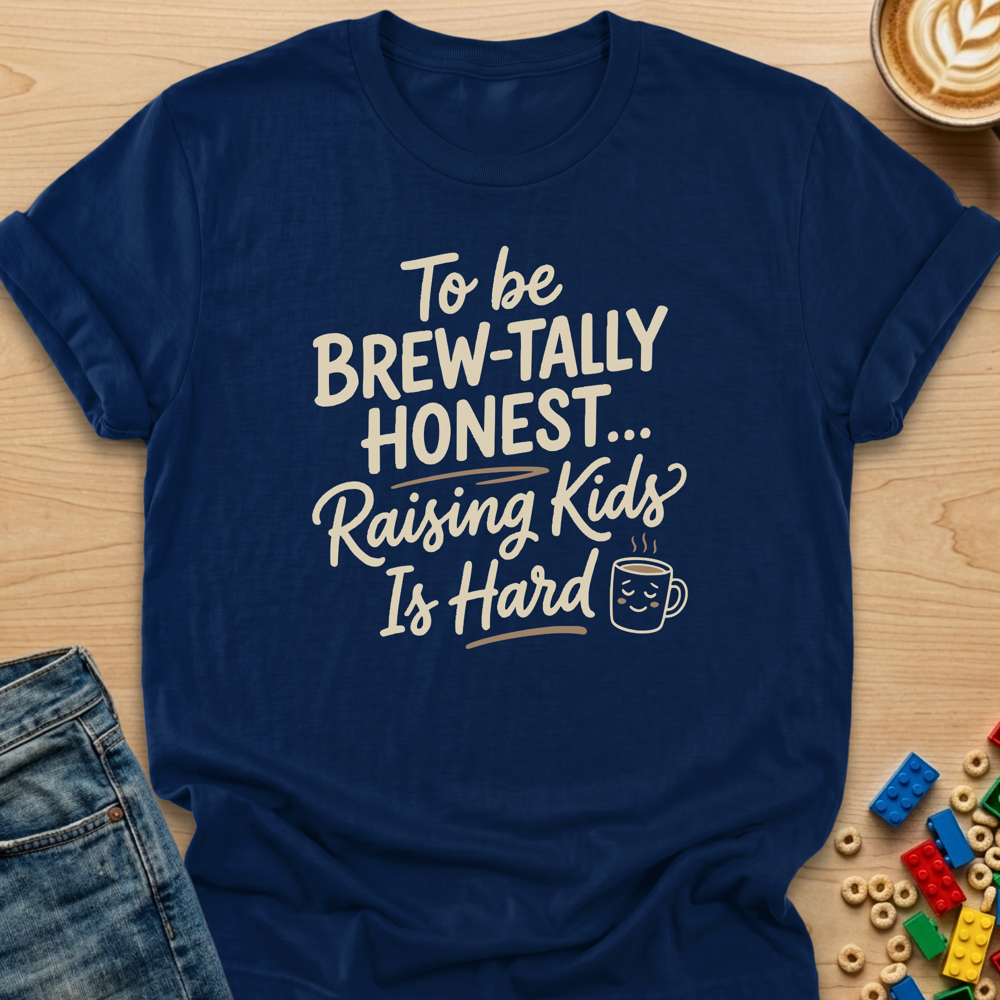To Be Brew-tally Honest ... Raising Kids is Hard Fun T-Shirt