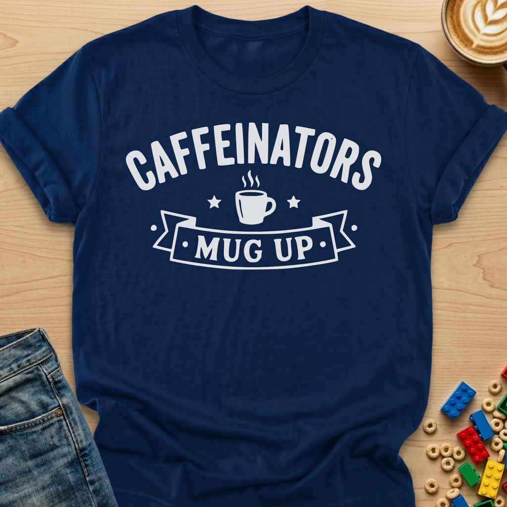Caffeinators Mug Up Banner T-Shirt