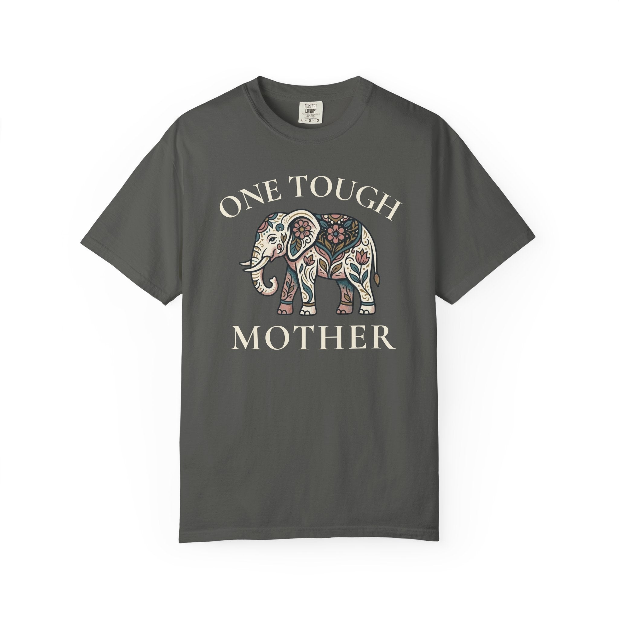 One Tough Mother Floral Elephant T-shirt