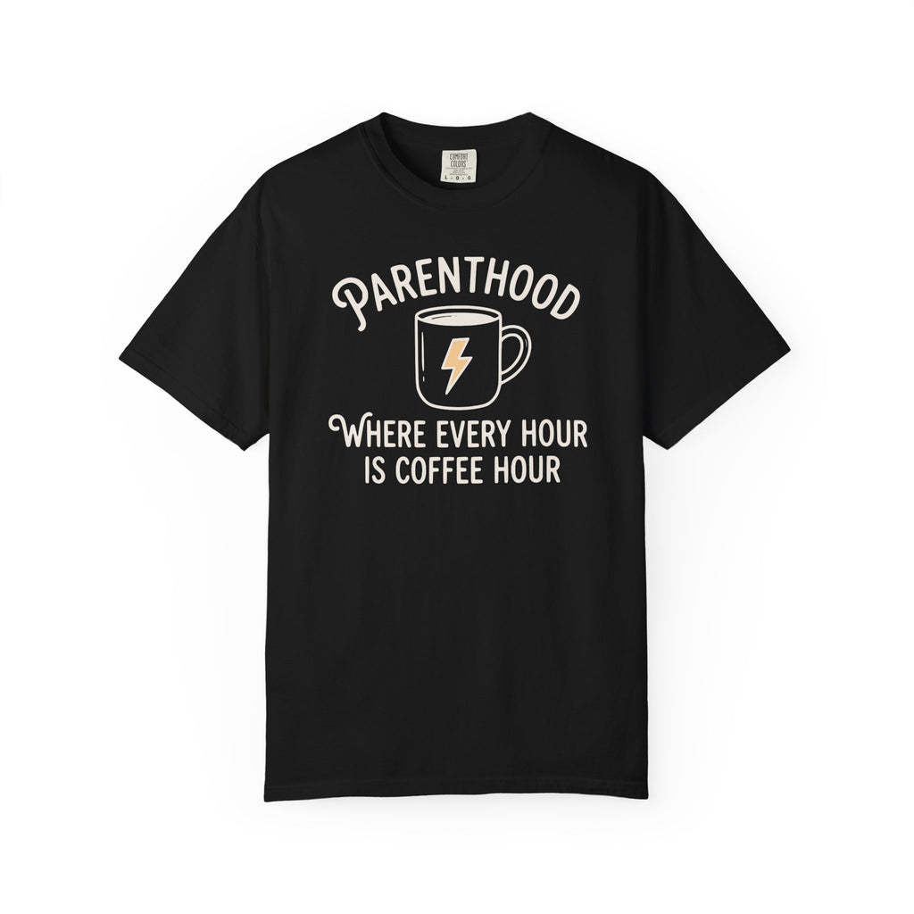 Parenthood Where Every Hour is Coffee Hour Bolt T-shirt