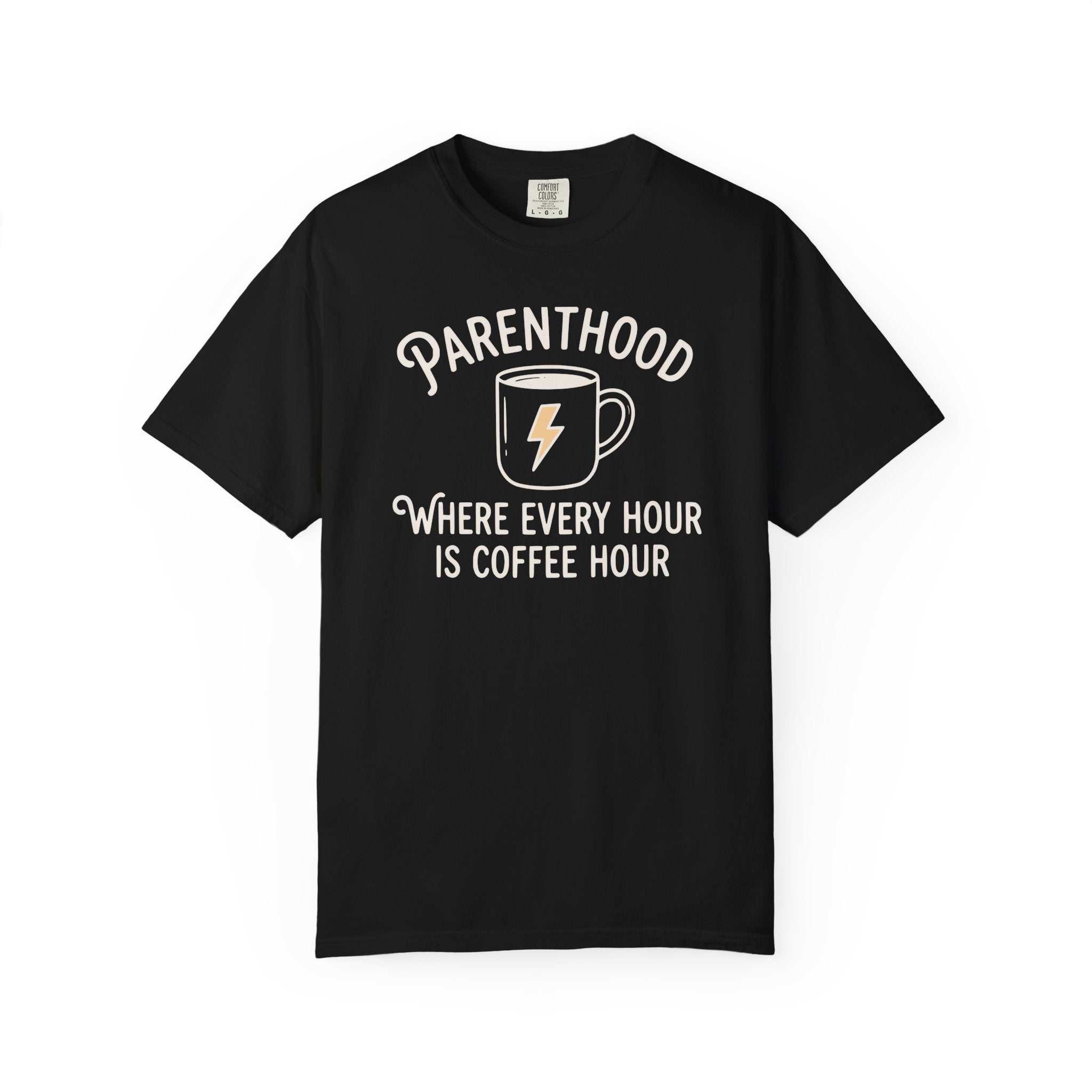 Parenthood Where Every Hour is Coffee Hour Bolt T-shirt