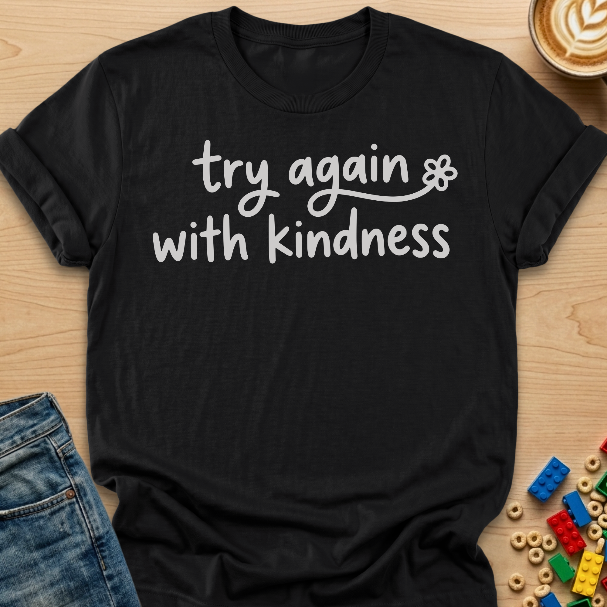 Try Again With Kindness Flower T-Shirt