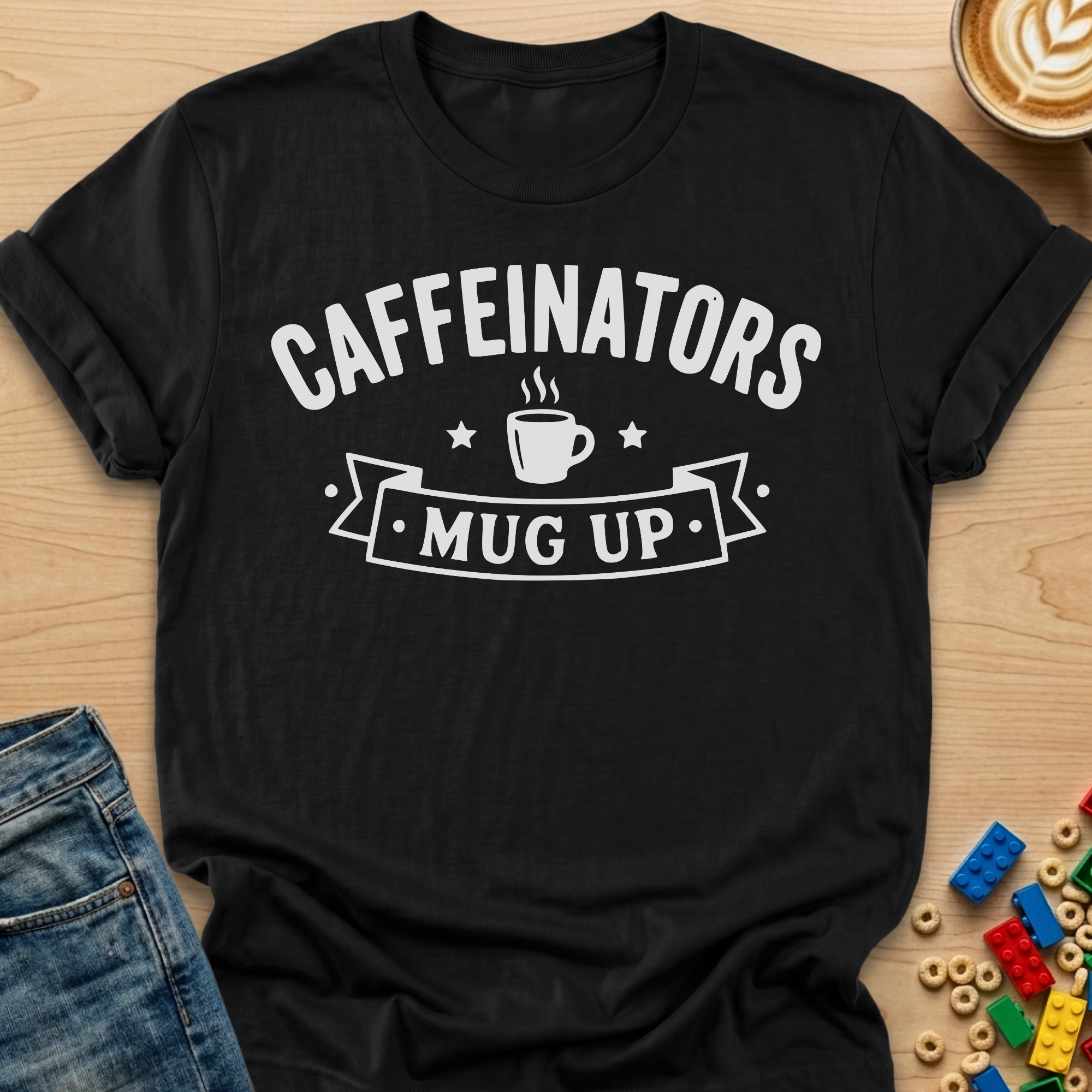 Caffeinators Mug Up Banner T-Shirt