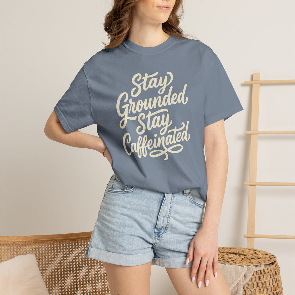 Stay Grounded Stay Caffeinated Curvy T-shirt