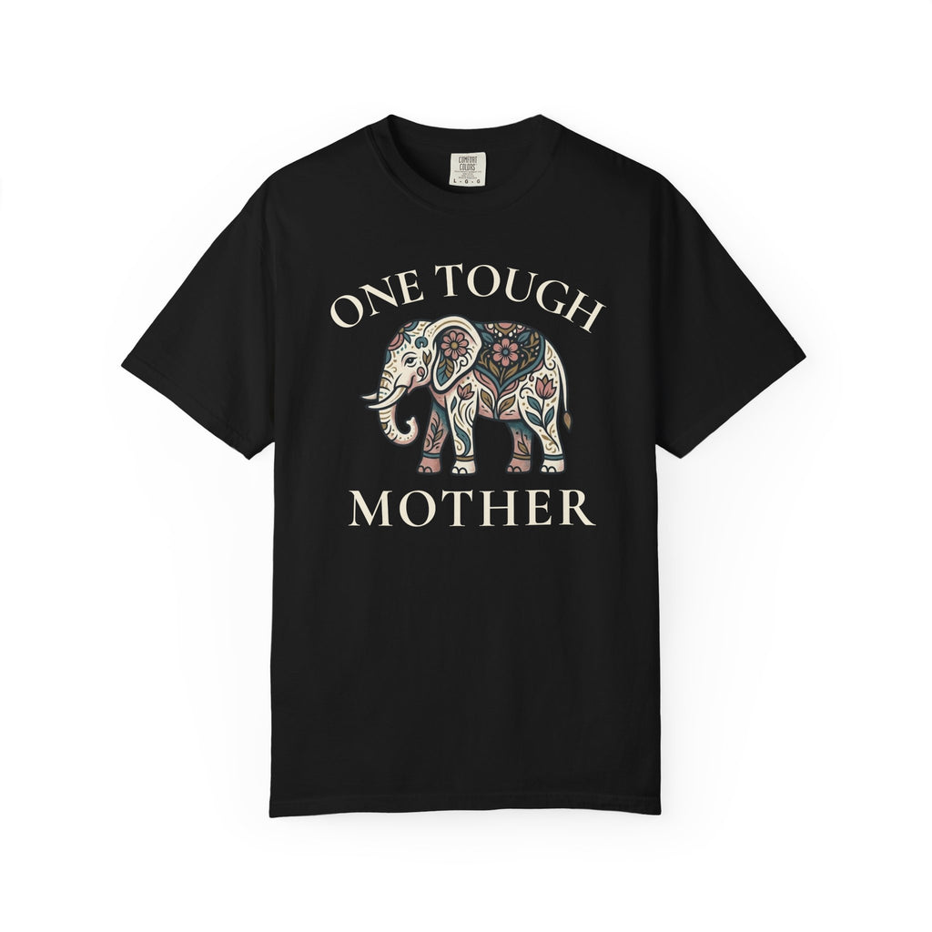 One Tough Mother Floral Elephant T-shirt