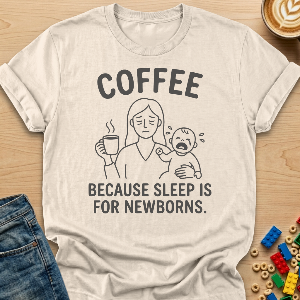 Coffee Because Sleep is for Newborns T-shirt