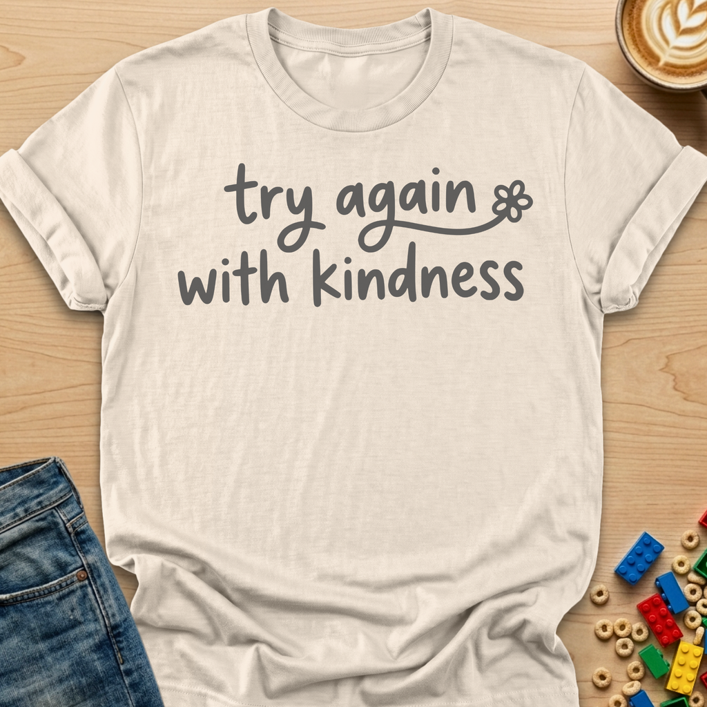 Try Again With Kindness Flower T-Shirt