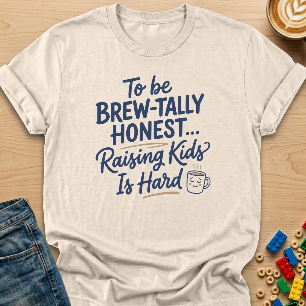 To Be Brew-tally Honest ... Raising Kids is Hard Fun T-Shirt