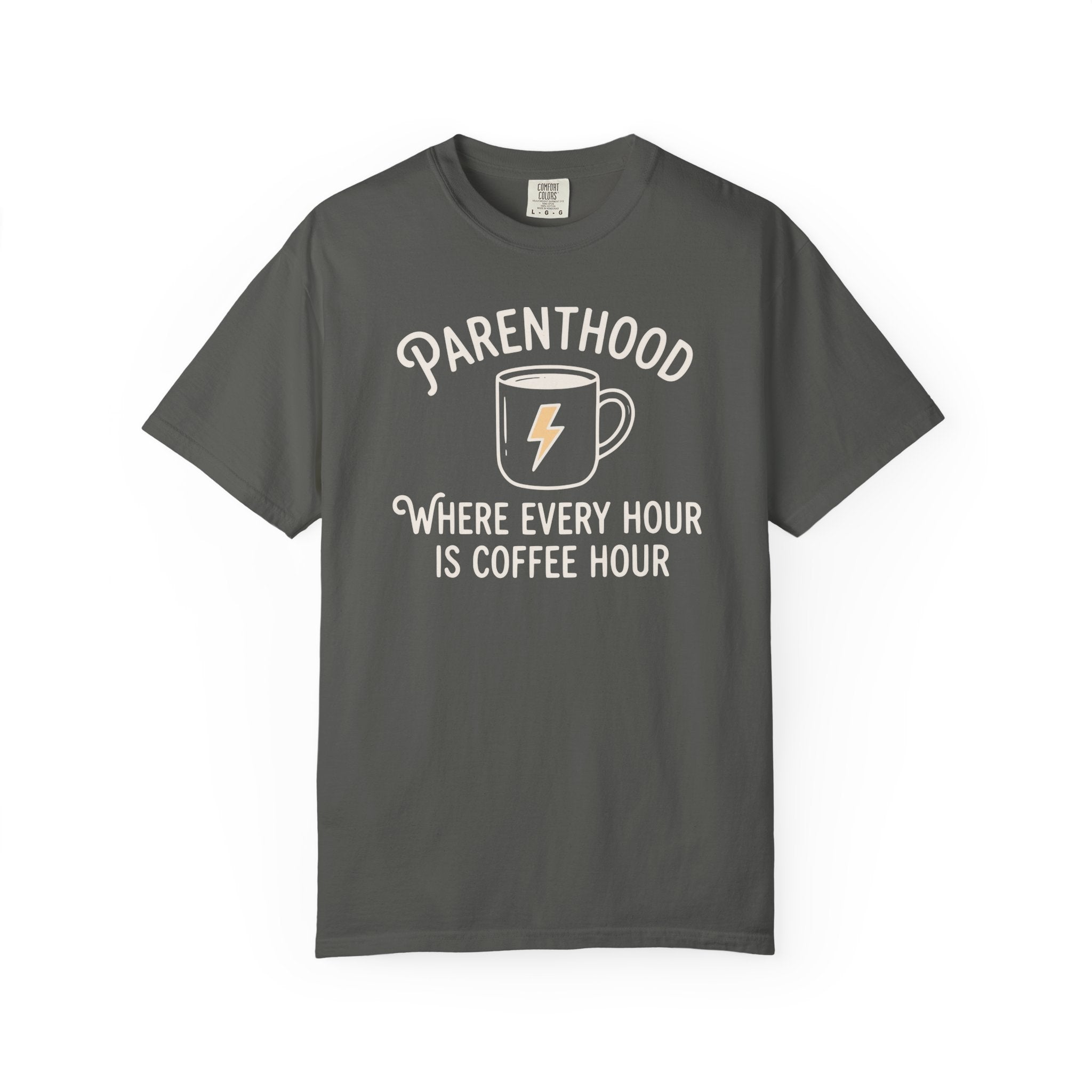 Parenthood Where Every Hour is Coffee Hour Bolt T-shirt