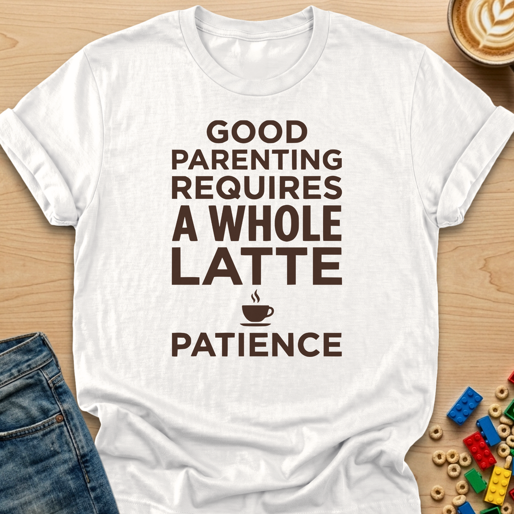 Parenting Requires A Whole Latte Patience Steam T-Shirt