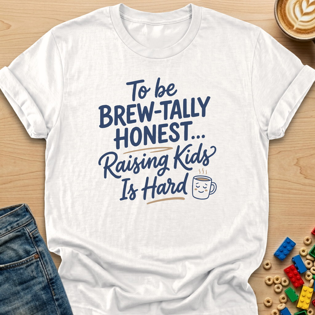 To Be Brew-tally Honest ... Raising Kids is Hard Fun T-Shirt