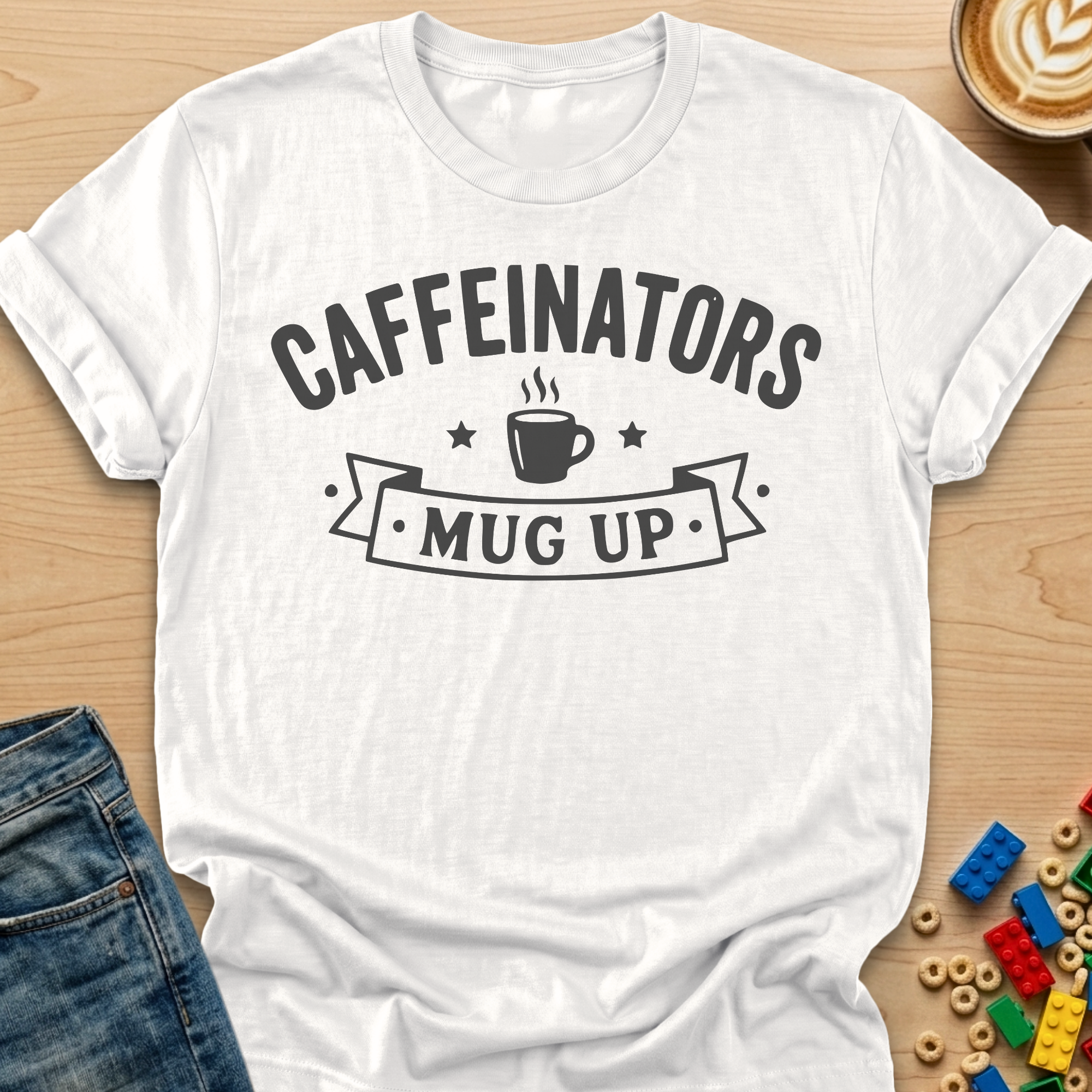 Caffeinators Mug Up Banner T-Shirt