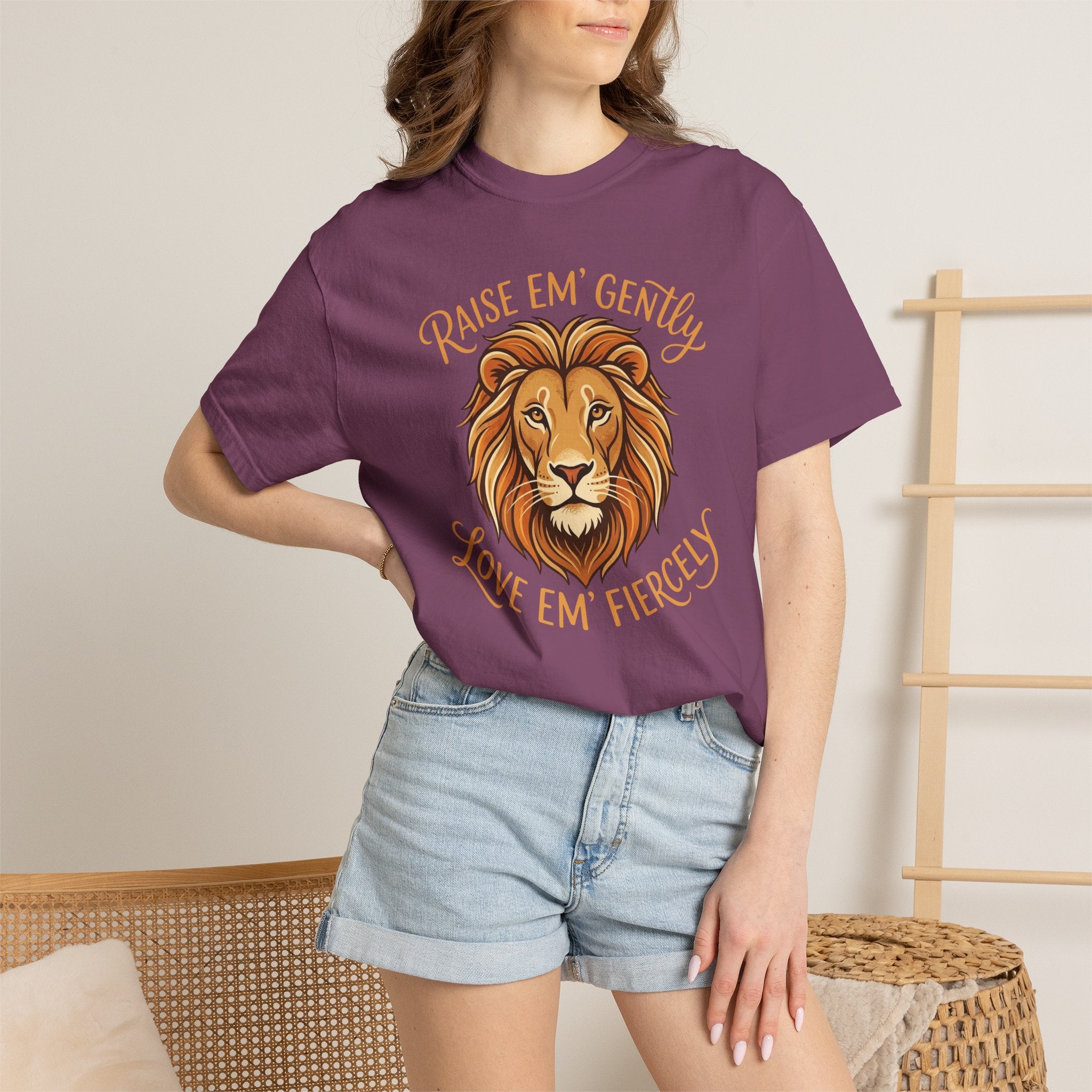 Raise Em' Gently Love Em' Fiercely Lion T-shirt